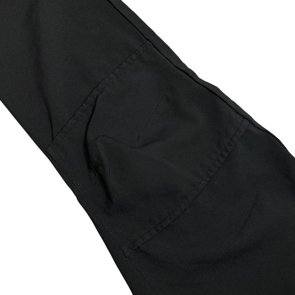 BLACK COMME des GARCONS(ブラックコムデギャルソン) 2017SS Knee-Paneled Polyester Straight Pants 膝 切替 エステル ストレート パンツ 1S-P020 L ブラック AD2016