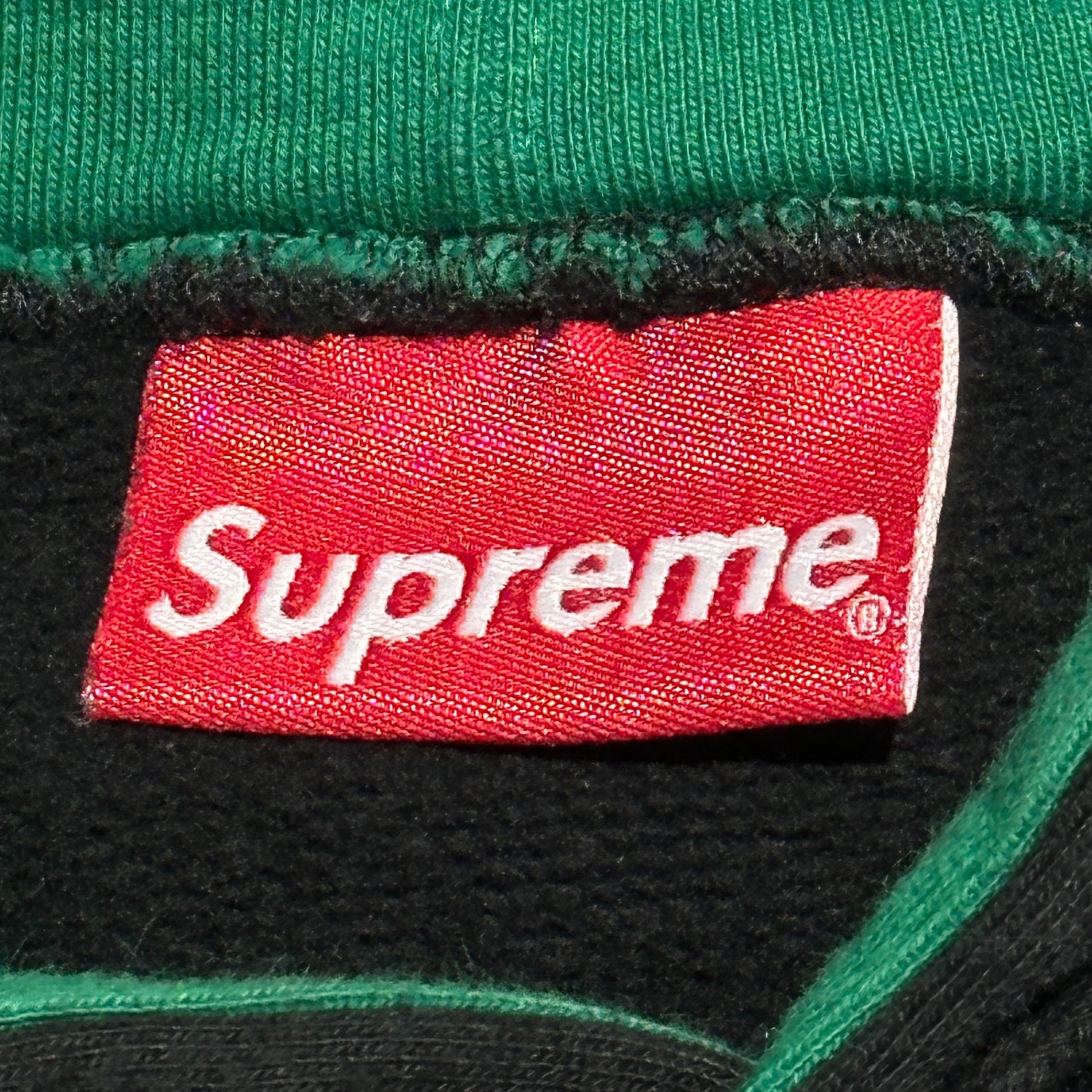 SUPREME(シュプリーム) 19AW spread logo Hooded sweatshirt スプレッド ロゴ プルオーバー パーカー L ブラック×グリーン 19FW