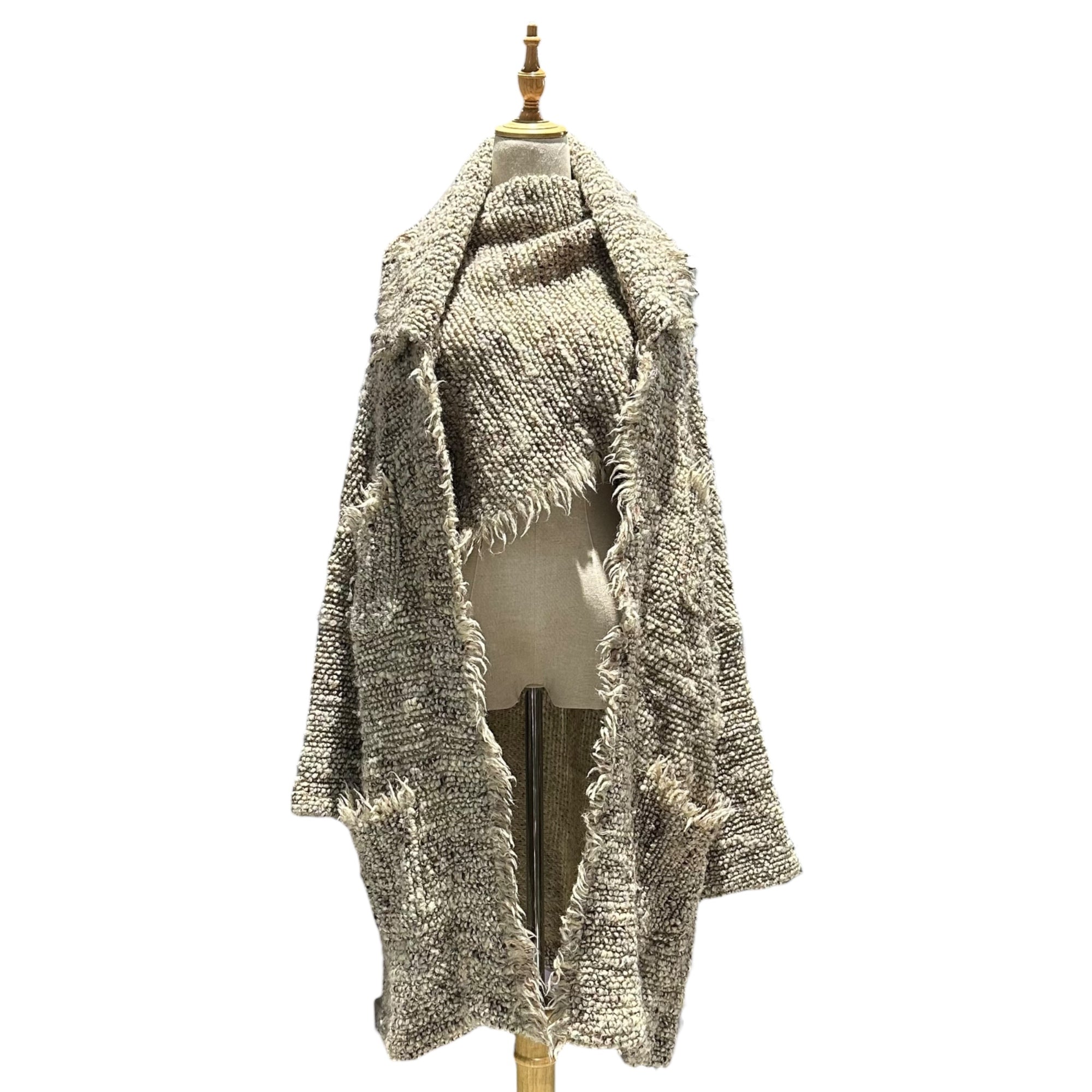 LIMI feu / リミフゥ | ウール レイヤード カーディガン | 2 | ブラウン/グレー/ベージュ | レディース LIMI feu(リミフゥ) Low-Gauge Knit Gown Cardigan & Asymmetrical