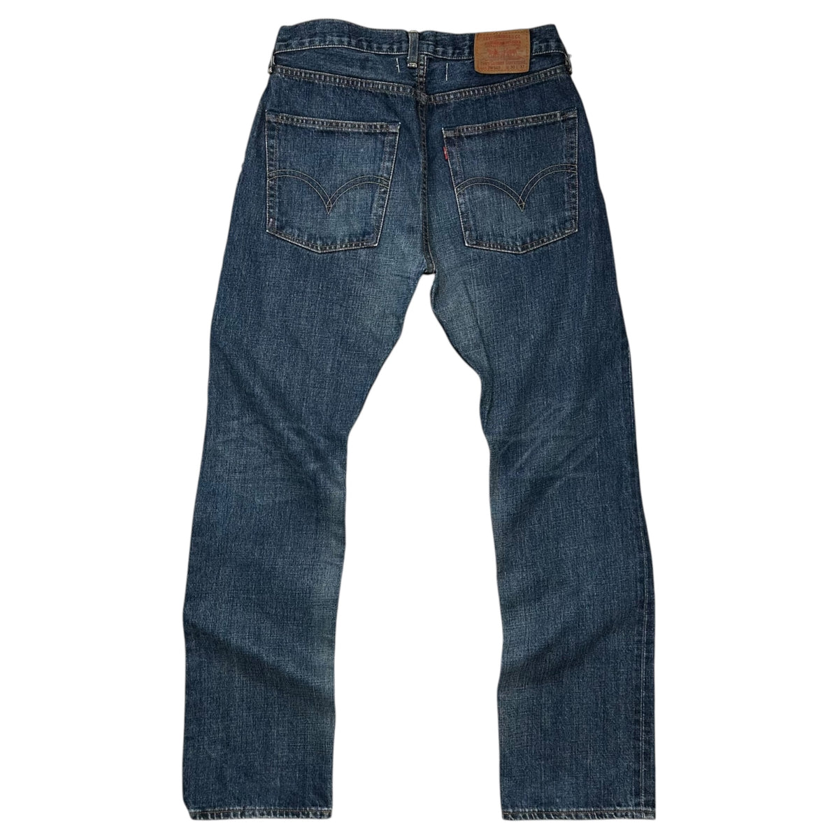 COMME des GARCONS JUNYA WATANABE MAN × Levi's × 10 corso como COMME des GARCONS(コムデギャルソンジュンヤワタナベマン × リーバイス × ドゥエチコルソコモ コムデギャルソン) 2002SS Penki logo Straight-Leg Denim Pants ペンキ ロゴ ストレート デニム パンツ SE-P201 30 インディゴ×ホワイト AD2001 00s アーカイブ 稀少