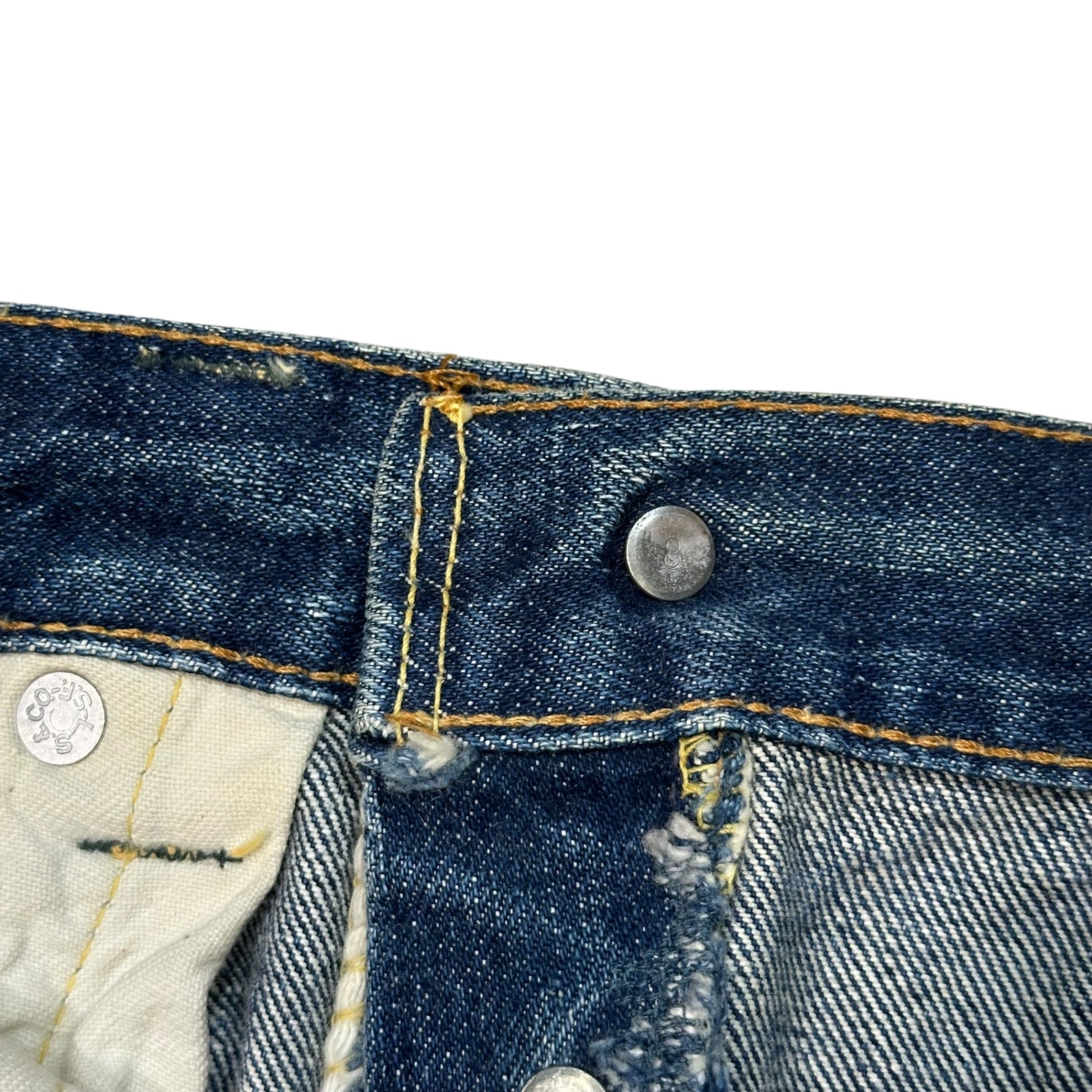 Levi's(リーバイス) 1969〜1971’s 501 BIG E Denim Pants ヴィンテージ デニム パンツ 実寸約W33 インディゴ 60's～70’s 60年代~70年代 裏ボタン8 66前期 過渡期