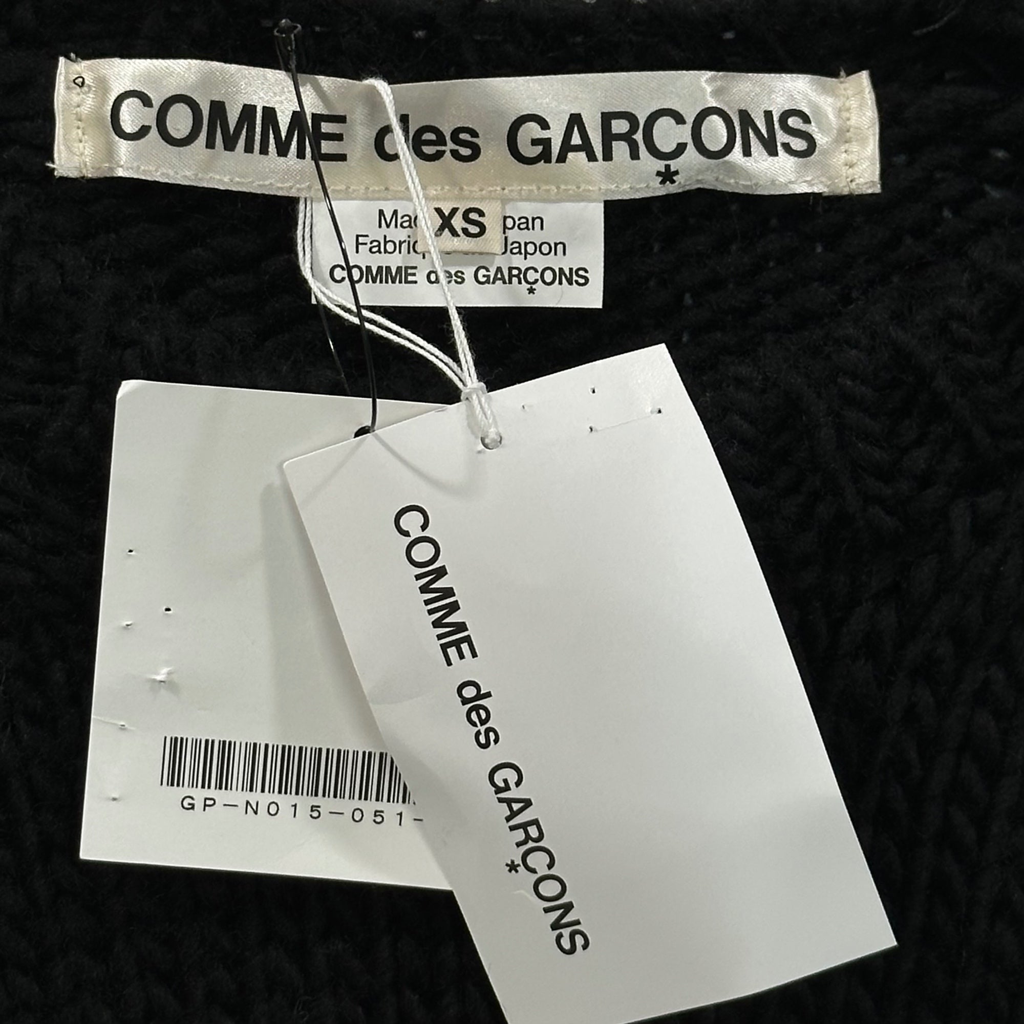 COMME des GARCONS(コムデギャルソン) 25AW Fringed Crewneck Knitwear フリンジ クルーネック ニット GP-N015 XS ブラック AD2025