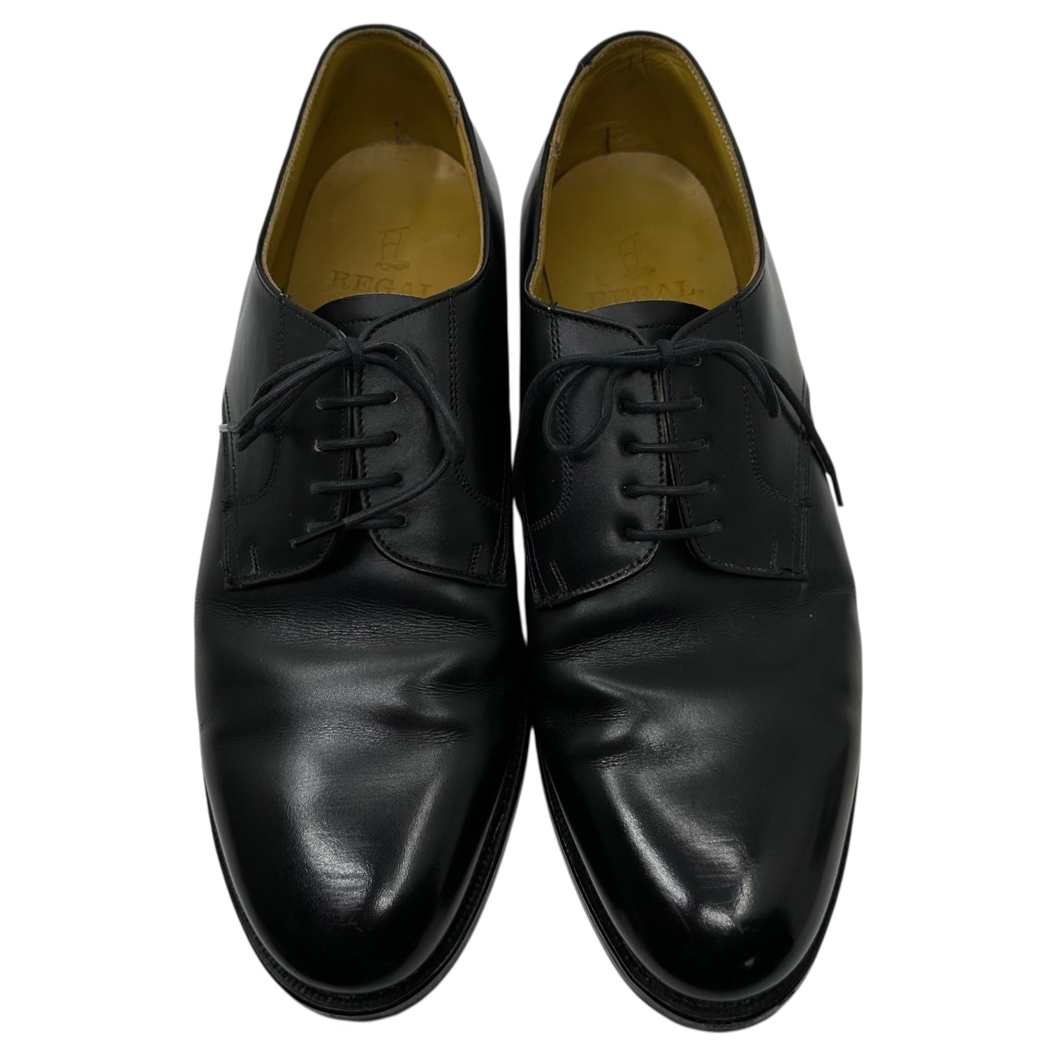 REGAL(リーガル) Plain-Toe Lace-Up Leather Shoes プレーントゥ レースアップ レザー シューズ 革靴 ビジネス 21 041 26.5cm ブラック