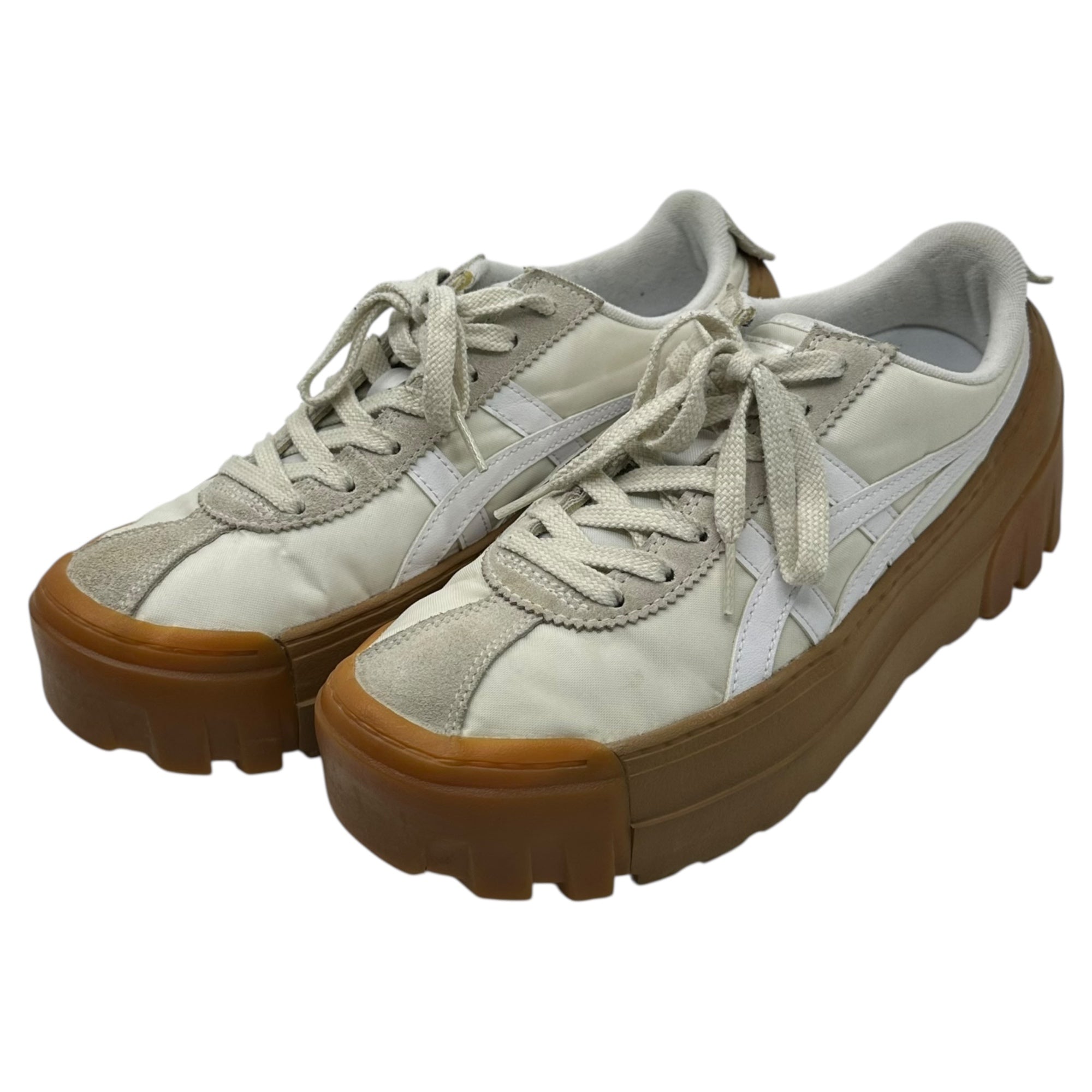 Onitsuka Tiger(オニツカタイガー) DELEGATION CHUNK デリゲイション チャンク 1183A585-104 26.5cm アイボリー×ブラウン 厚底 ローカット スニーカー