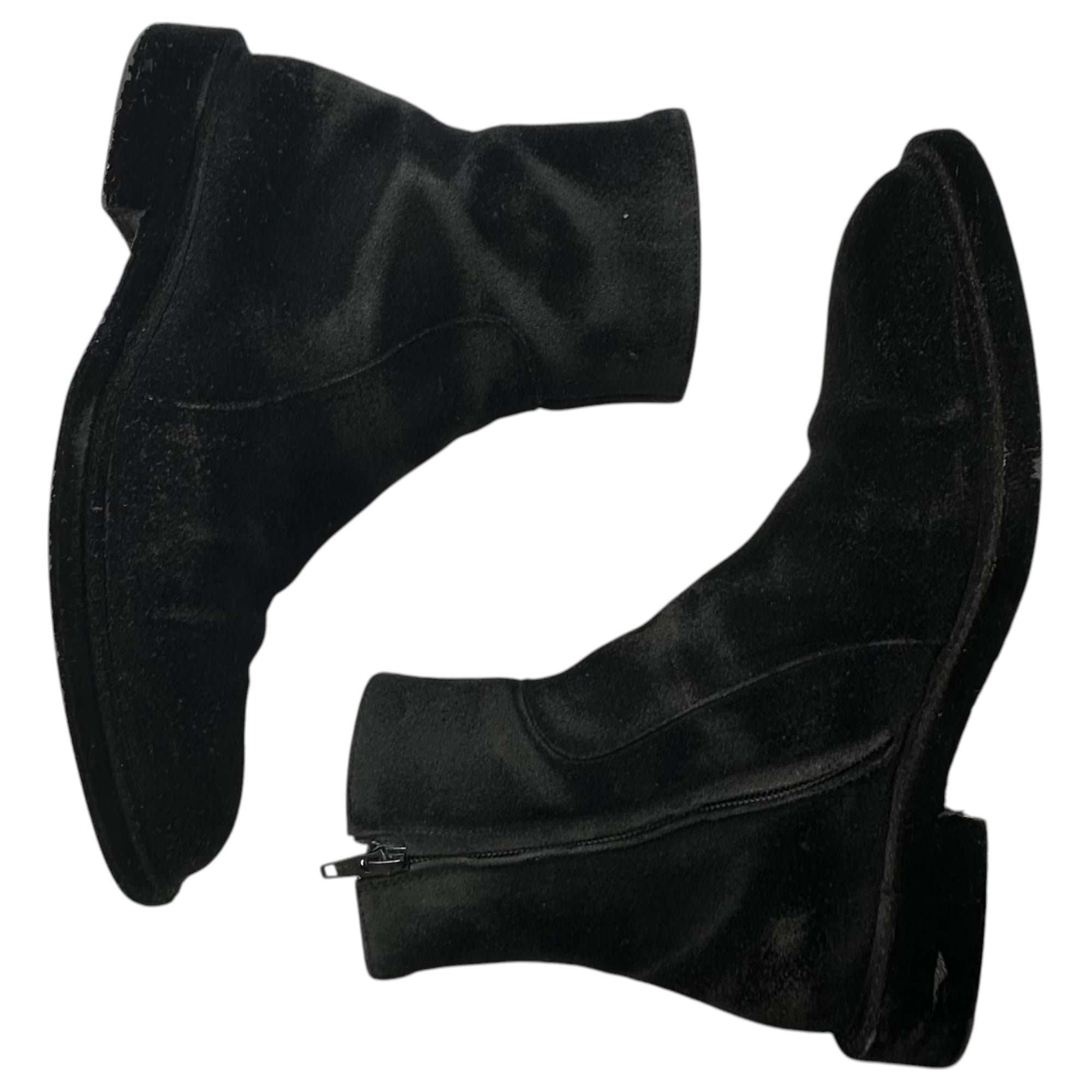 MAISON MARGIELA(メゾンマルジェラ) Velvet Coding Side-Zip Boots ベルベット コーディング サイドジップ ブーツ 39(24.5cm〜25.0cm) ブラック