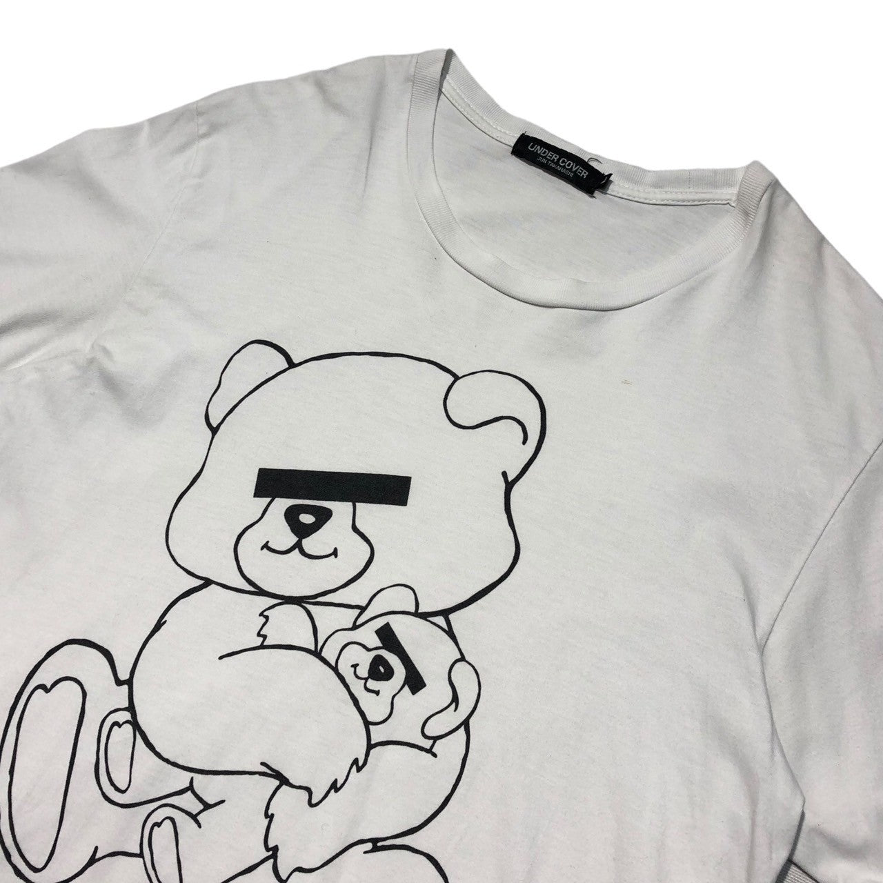 UNDERCOVER(アンダーカバー) Blindfold Bear TEE 目隠し ベアー Tシャツ L ホワイト 半袖 熊 クマ 親子 JONIO  artscabut期