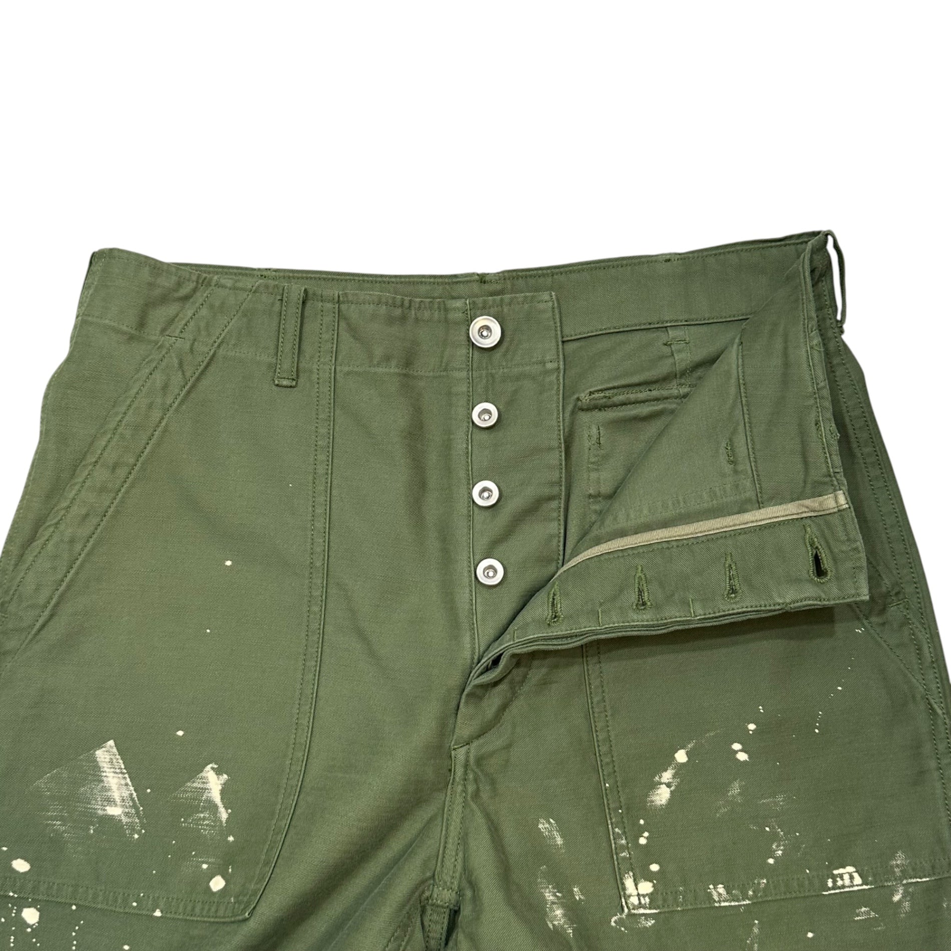 AURALEE(オーラリー) 2025AW WASHED BAGGY SATIN BLEACHED BAKER PANTS ウォッシュド バギー サテン ブリーチ ベイカー パンツ A25AP01BP 3 セージグリーン