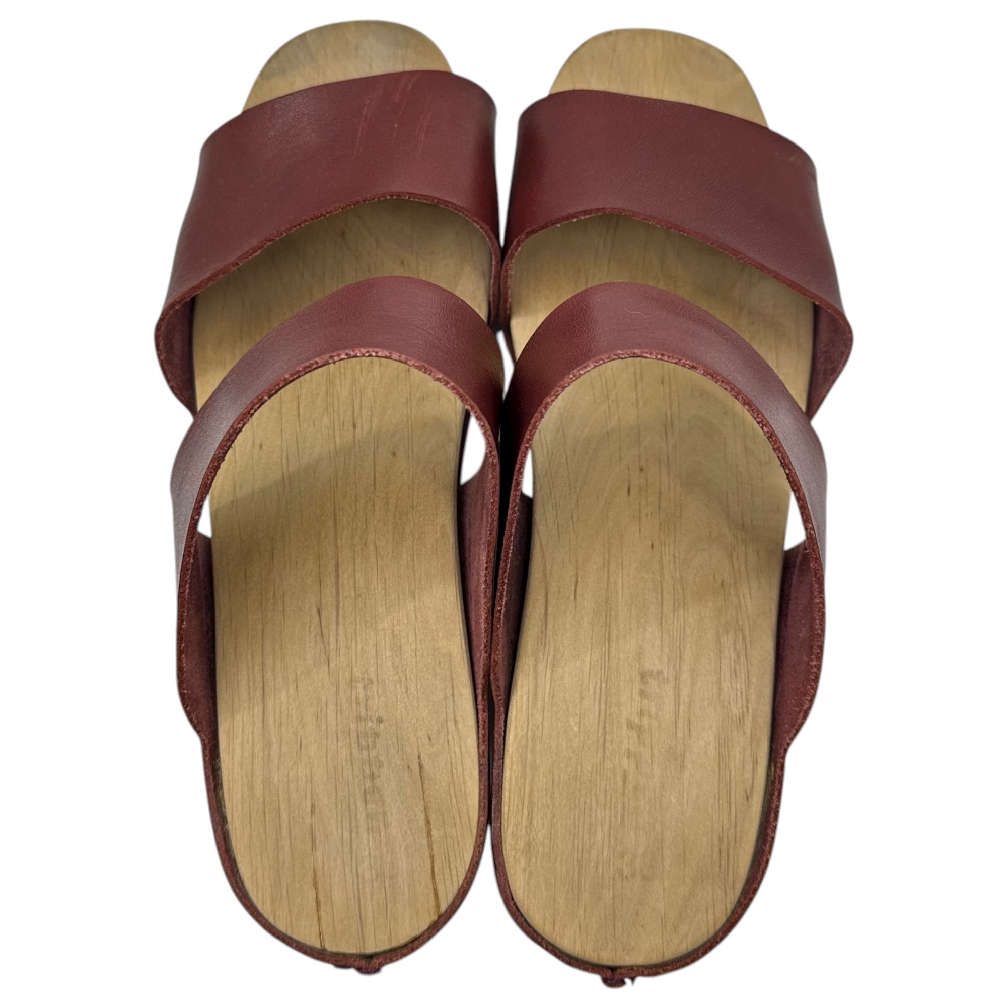 trippen(トリッペン) CANDY Sandals キャンディ サンダル ウッド レザー 24cm程度 バーガンディ×ナチュラル