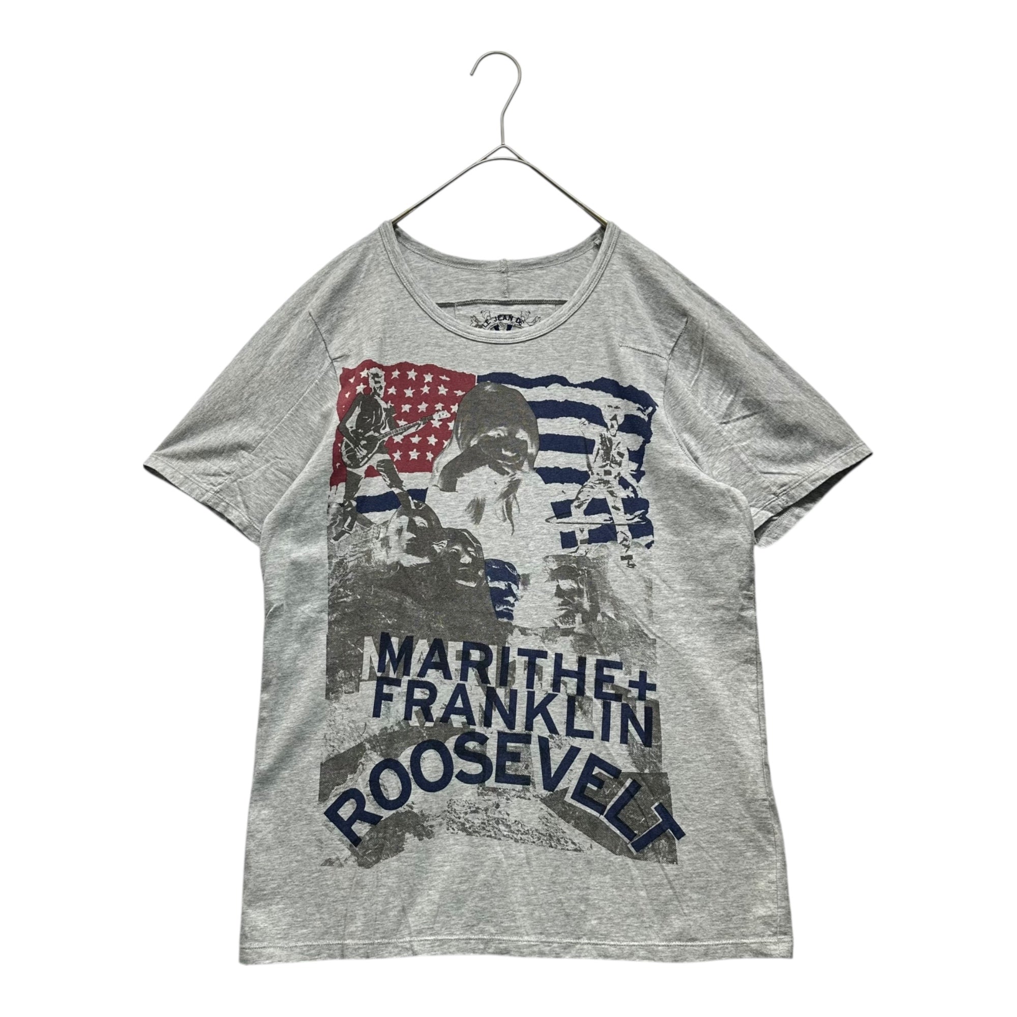 MARITHE FRANCOIS GIRBAUD(マリテフランソワジルボー) 00's Rock Mount Rushmore Graphic Print T-Shirt ロック ラシュモア山 グラフィック プリント Tシャツ M7-6057 M グレー Y2K