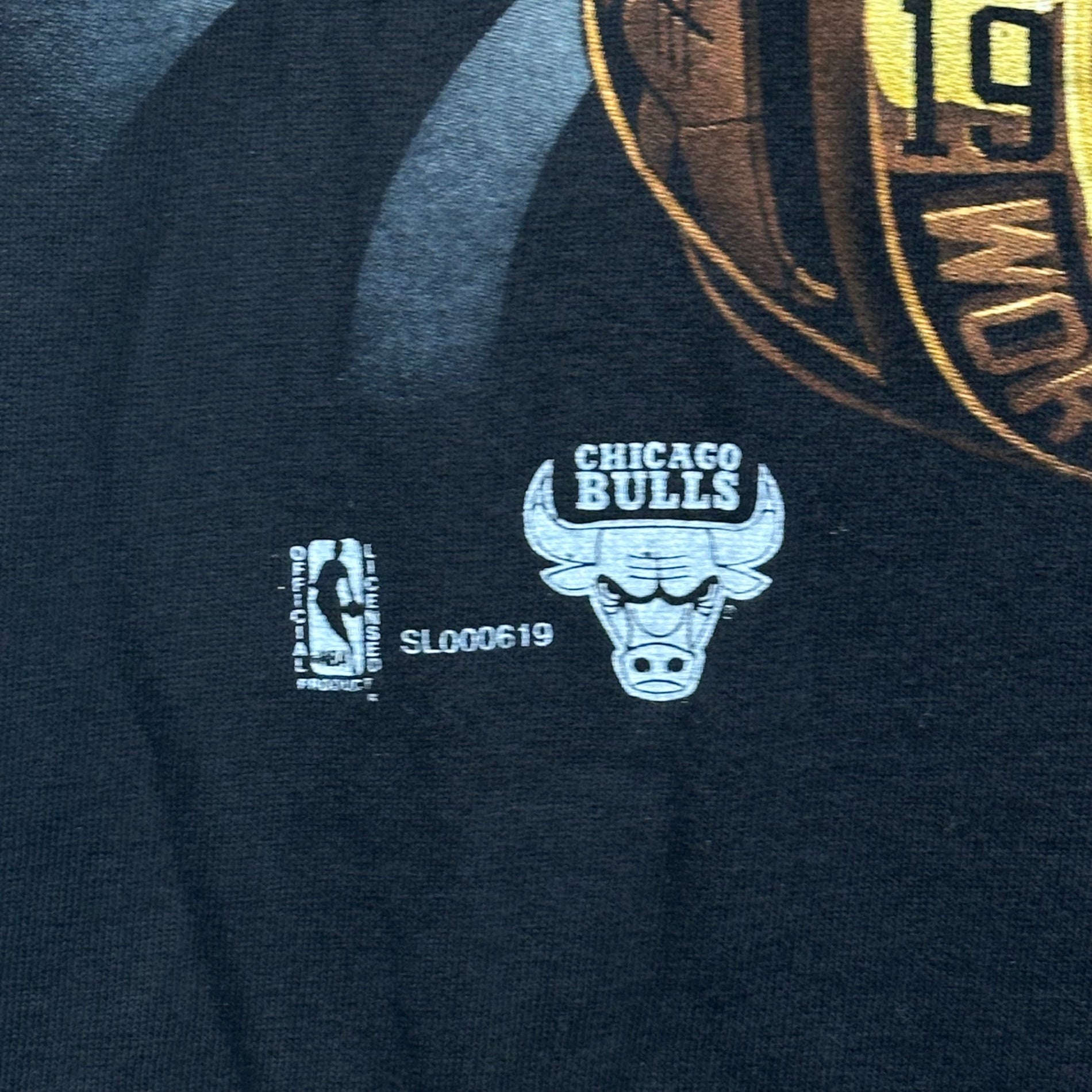 VINTAGE(ヴィンテージ) 1993 CHICAGO BULLS TEAM NBA CHAMPIONS T-SHIRT 93年 シカゴブルズ チャンピオン Tシャツ L ブラック 90年代 93年 三連覇