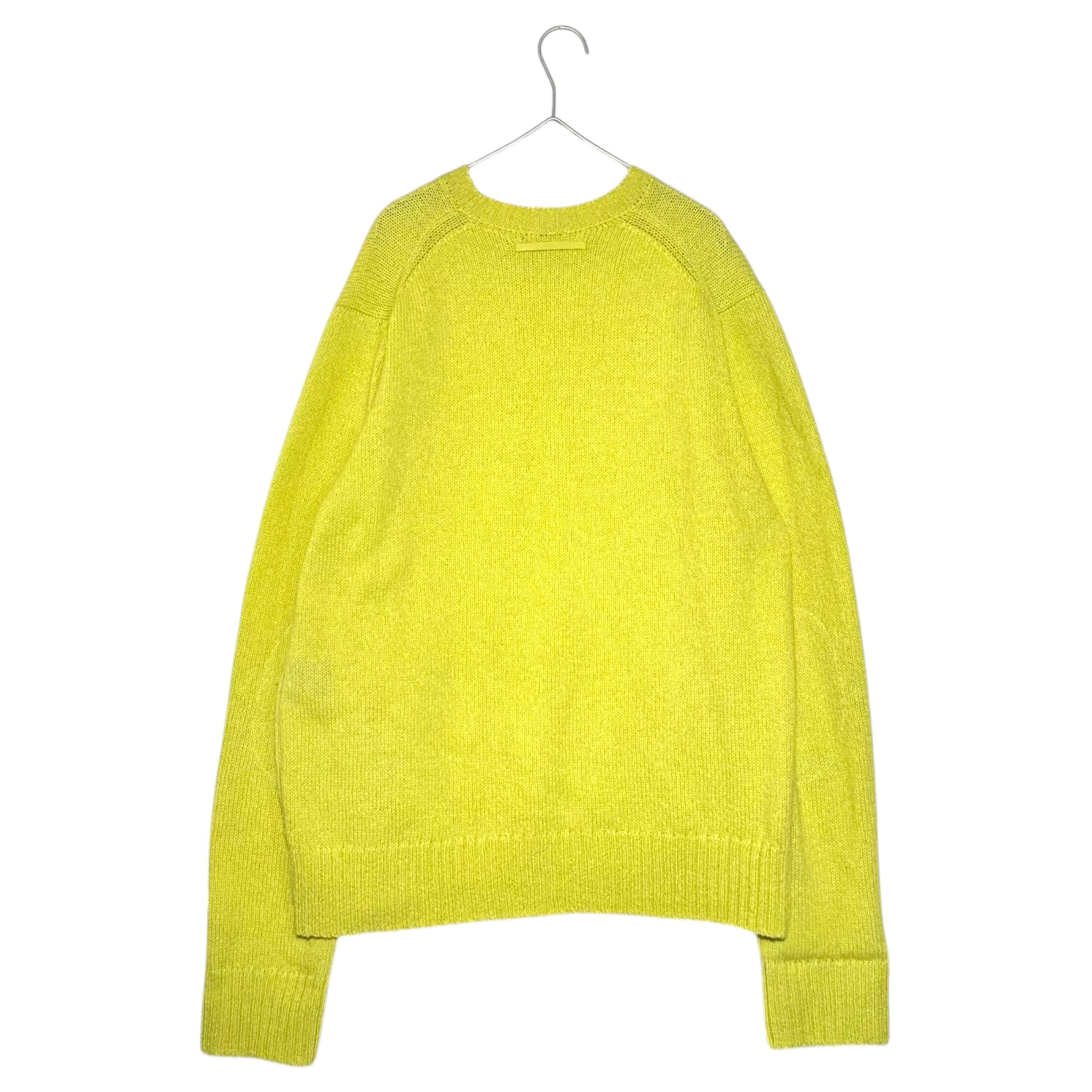 the Shepherd(ザシェパード) 20AW Elbow Patch Stitch Wool Knit エルボーパッチ ステッチ ウール ニット USZ4901-1 4 ライムグリーン