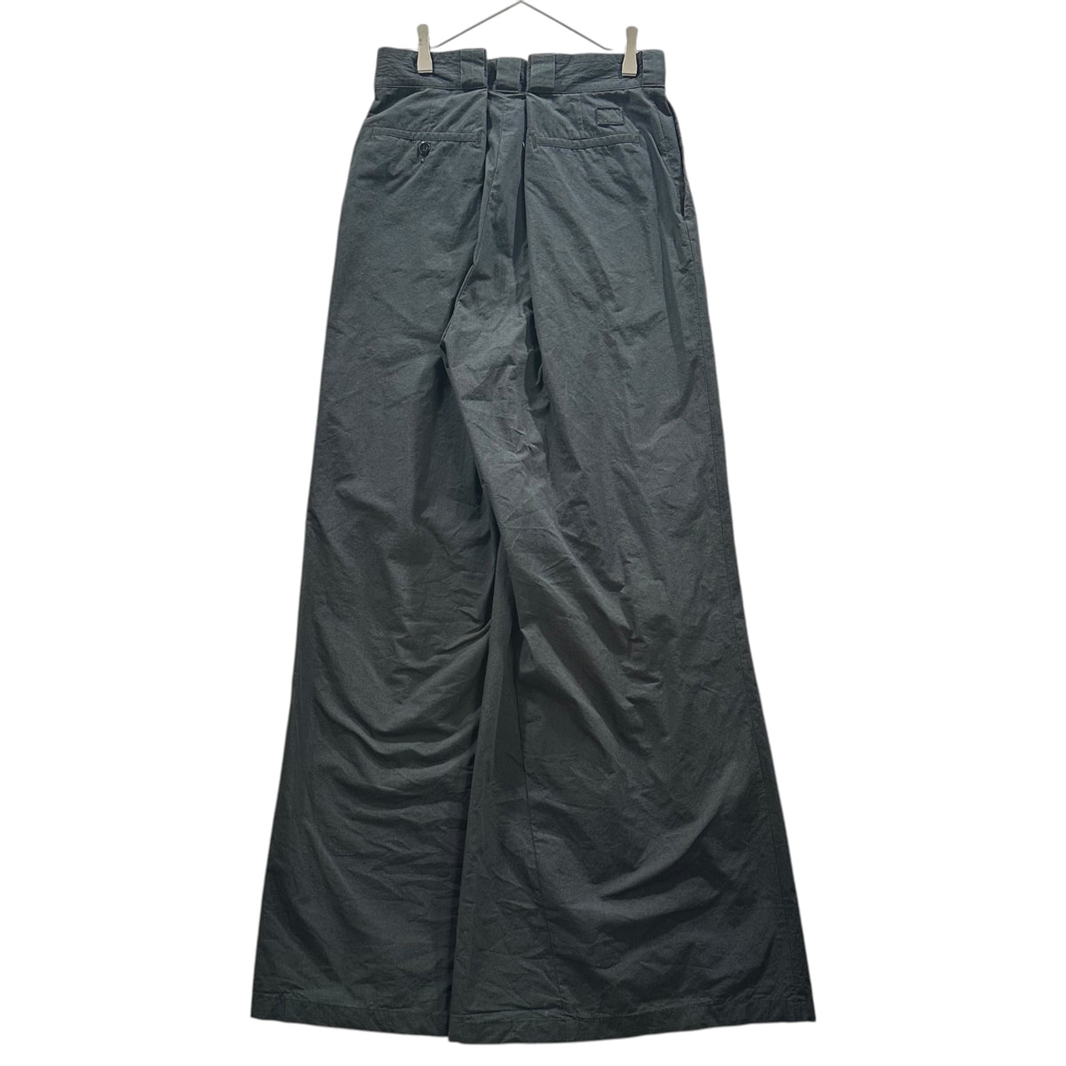 MAISON MARGIELA(メゾンマルジェラ) 2025SS Wide-leg Pleated Trousers プリーツ タック ワイド パンツ S51KA0601 36 ブラック バギー