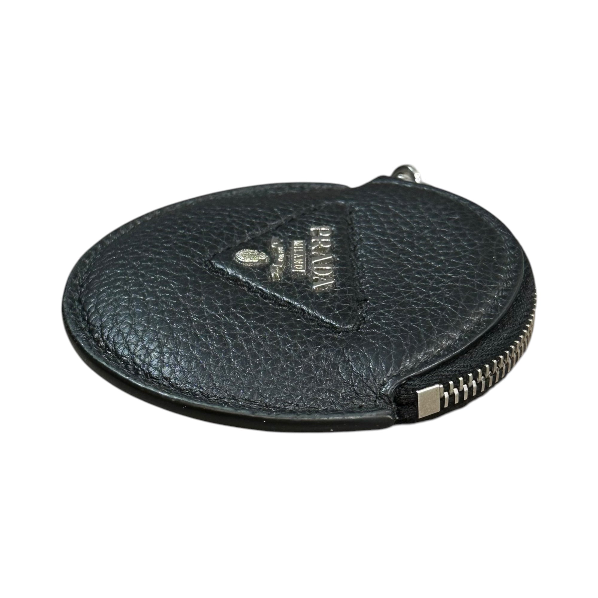 PRADA(プラダ) Vitello Daino Leather Round Coin Purse ヴィッテロダイノレザー コインケース 1MM006 ブラック 財布