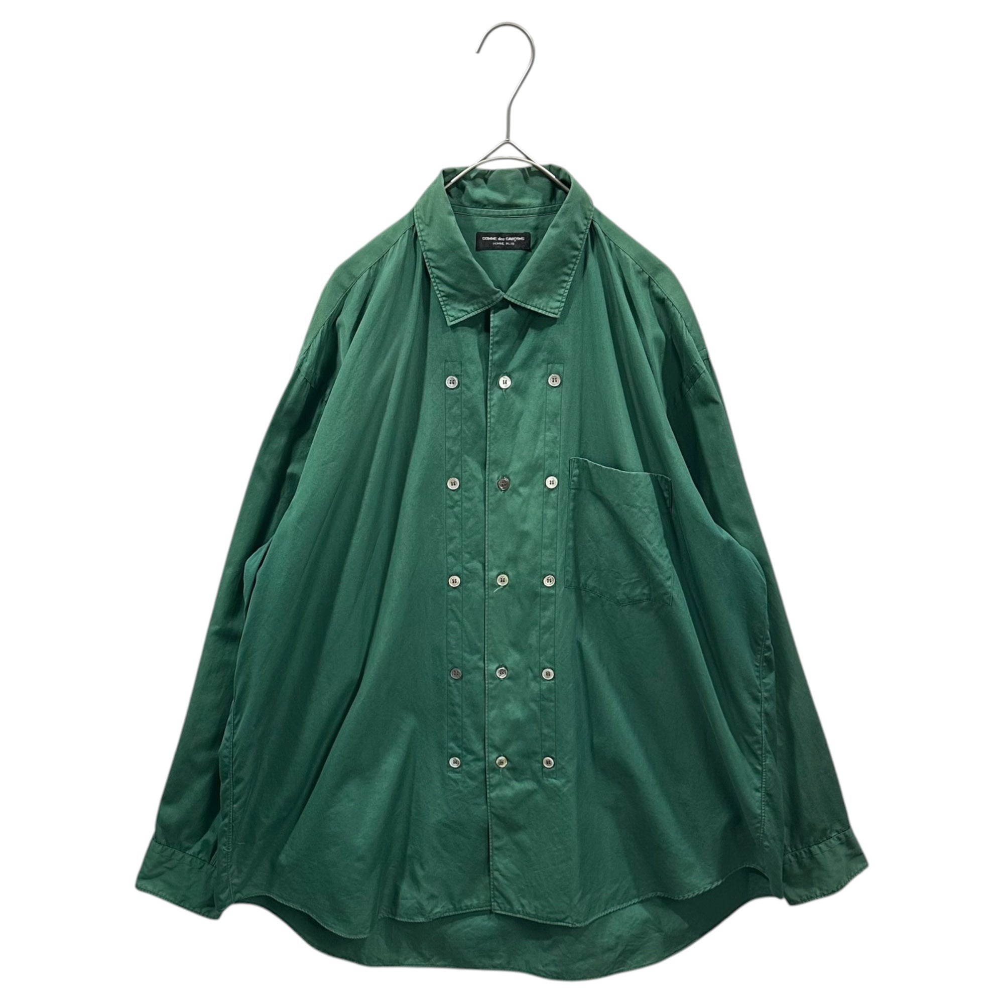 COMME des GARCONS HOMME PLUS(コムデギャルソンオムプリュス) 1991SS Triple-Button L/S Cotton Shirt 3連 ボタン 長袖 コットン シャツ PB-110050 FREE グリーン AD1990 90年代 アーカイブ
