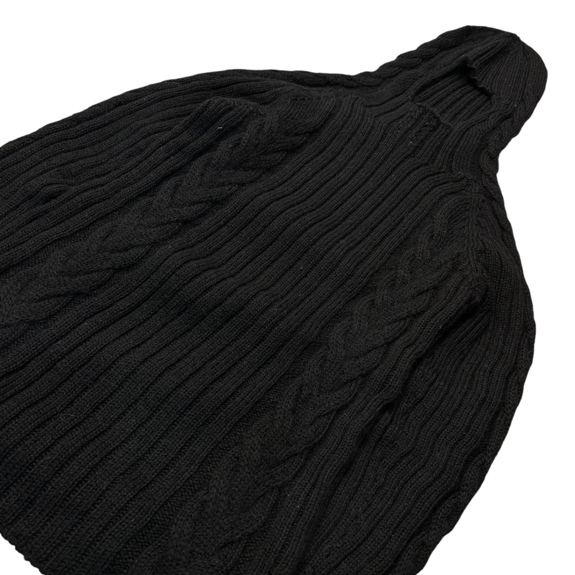 JUNYA WATANABE(ジュンヤワタナベ) 24AW Hand Glove Hooded Low Gauge Knit ハンド グローブ フーデッド ローゲージ ニット パーカー JN-N012 S ブラック AD2024