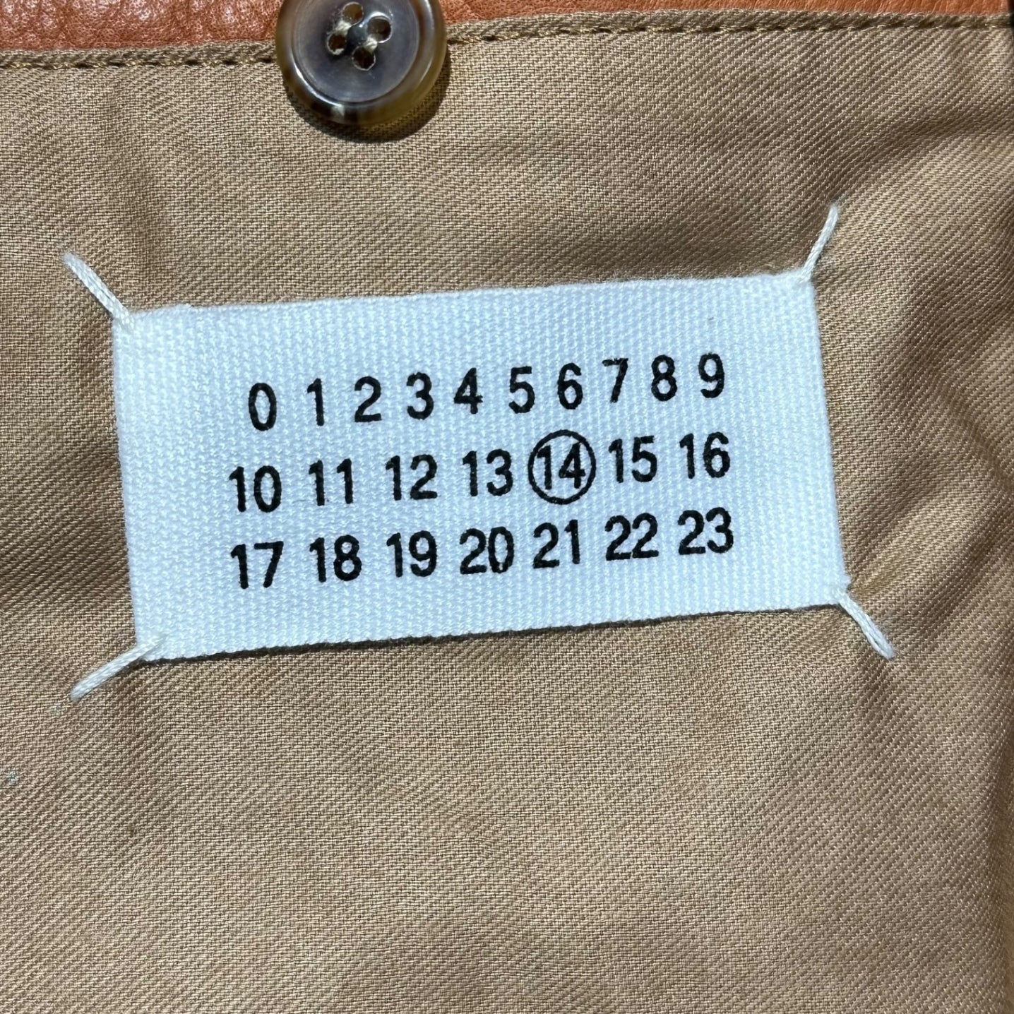 Maison Martin Margiela(メゾン マルタンマルジェラ) 08SS KOKONOE 5ZIP RIDERS JACKET ここのえ期 八の字 レザー ライダース ジャケット 28AM006 44(XS程度) キャメルブラウン 本人期 タグ付き