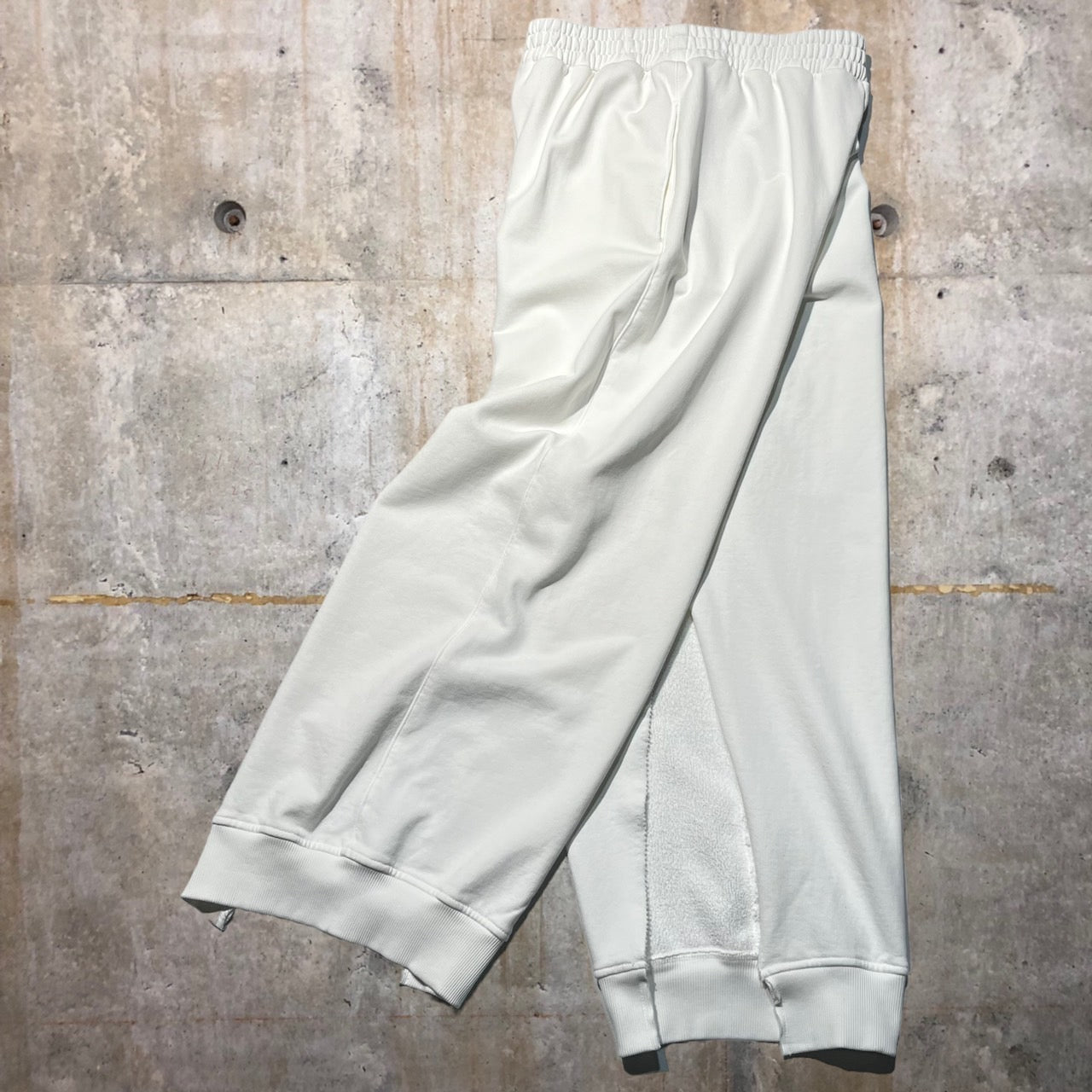 MM6(エムエムシックス) 21SS Slit Wide-Leg Sweatpants/サイドスリットスウェットパンツ S52KA0249 L ホワイト