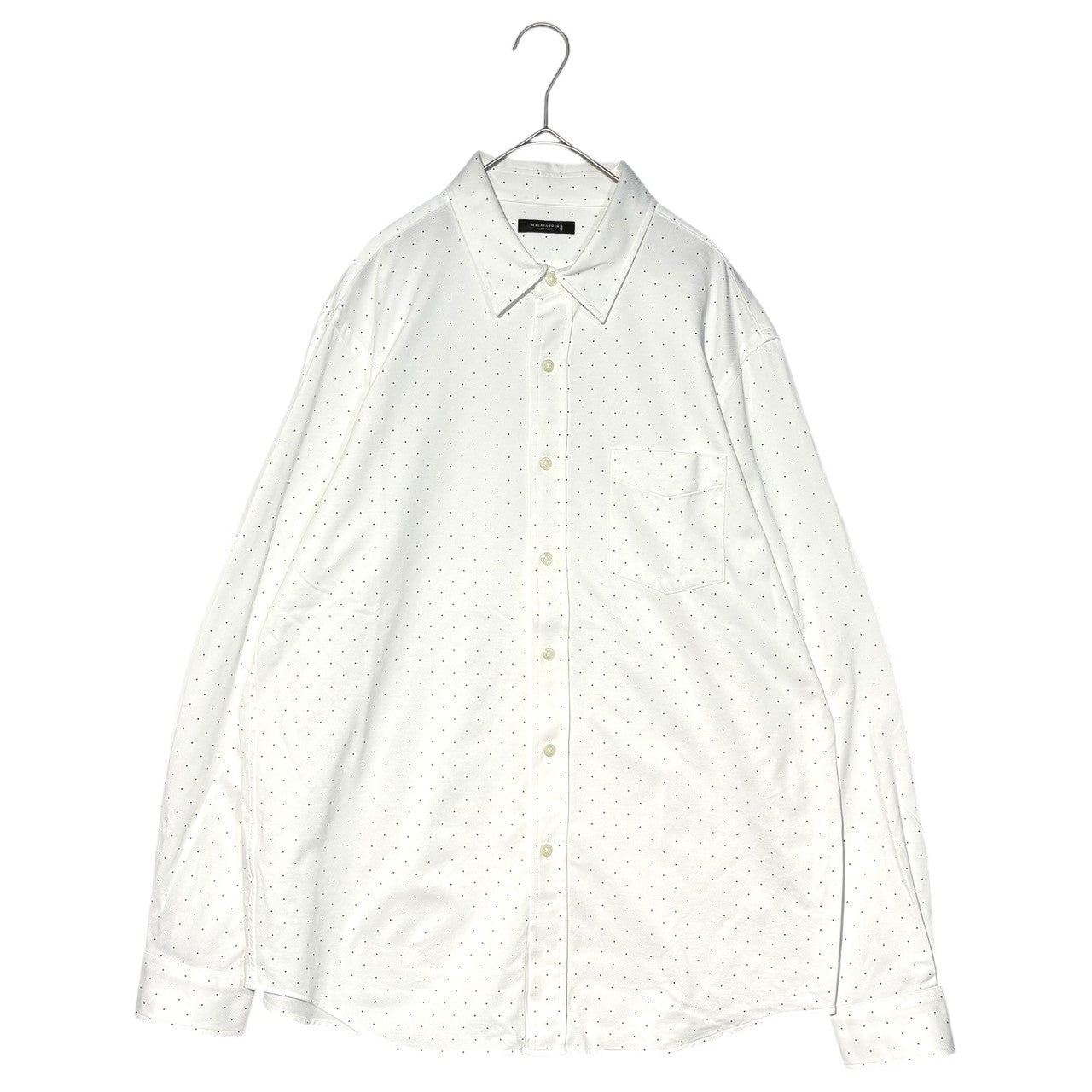 MACKINTOSH(マッキントッシュ) Dot Regular Collar L/S Shirt ドット レギュラーカラー 長袖 シャツ G1M21-813-01 LL ホワイト×ブラック