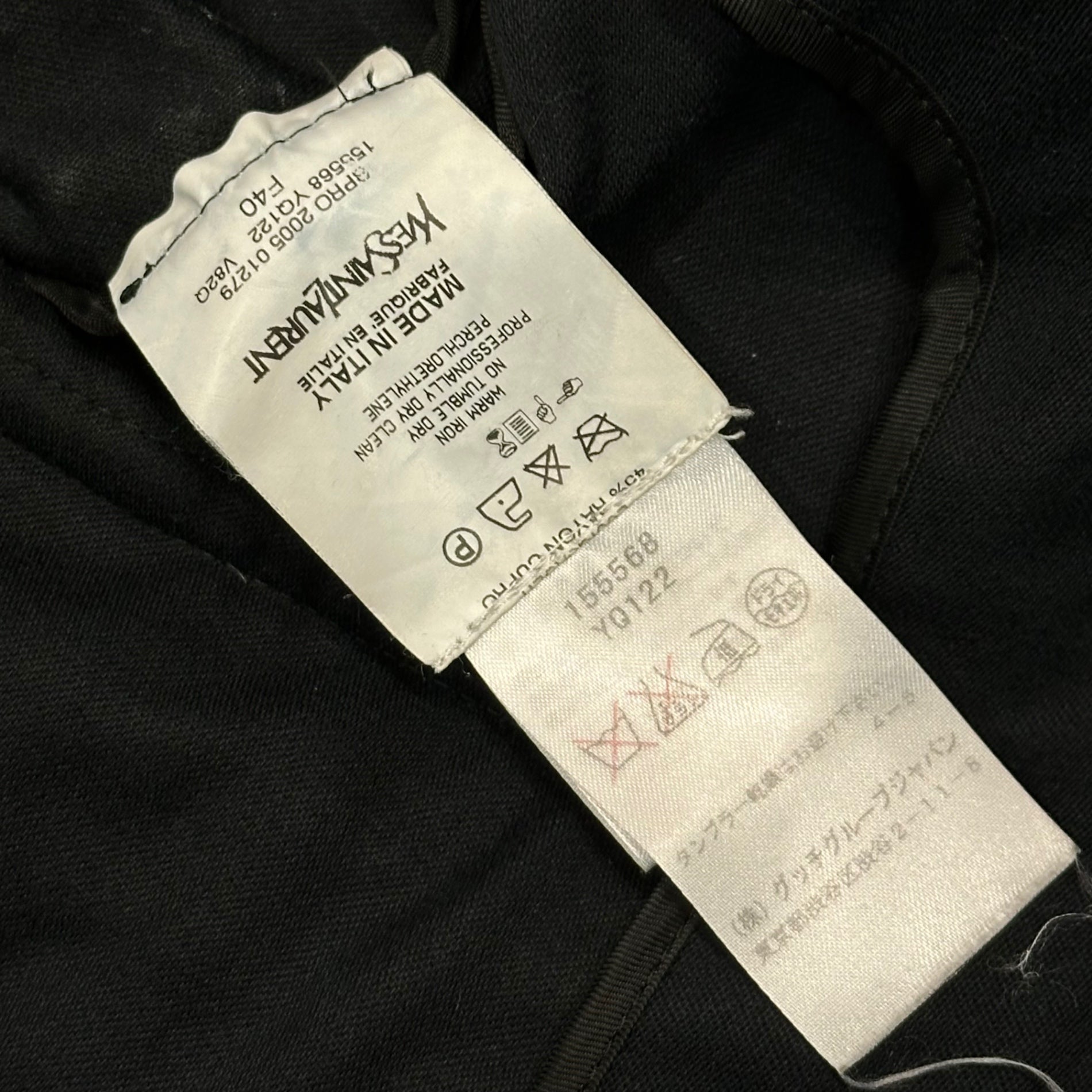 YVES SAINT LAURENT(イヴサンローラン) Short-Length Double-Breasted Tailored Jacket ショート丈 ダブル テーラード ジャケット F40 ブラック