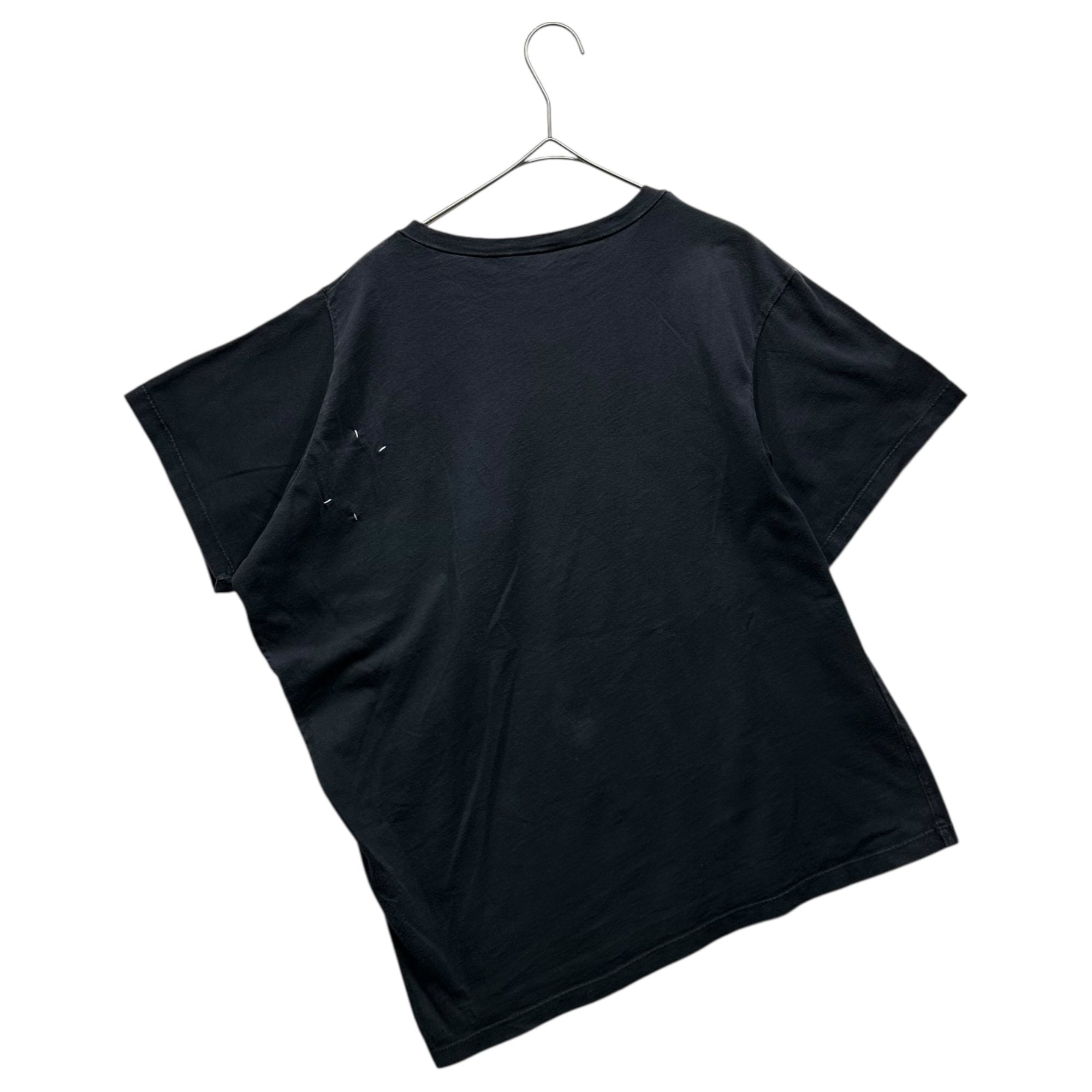 Maison Martin Margiela(メゾン マルタンマルジェラ) 00's Archive Asymmetrical Side-Open S/S T-Shirt アーカイブ アシンメトリー サイドオープン 半袖 Tシャツ XL ネイビー 白タグ 本人期 メンズ着用可