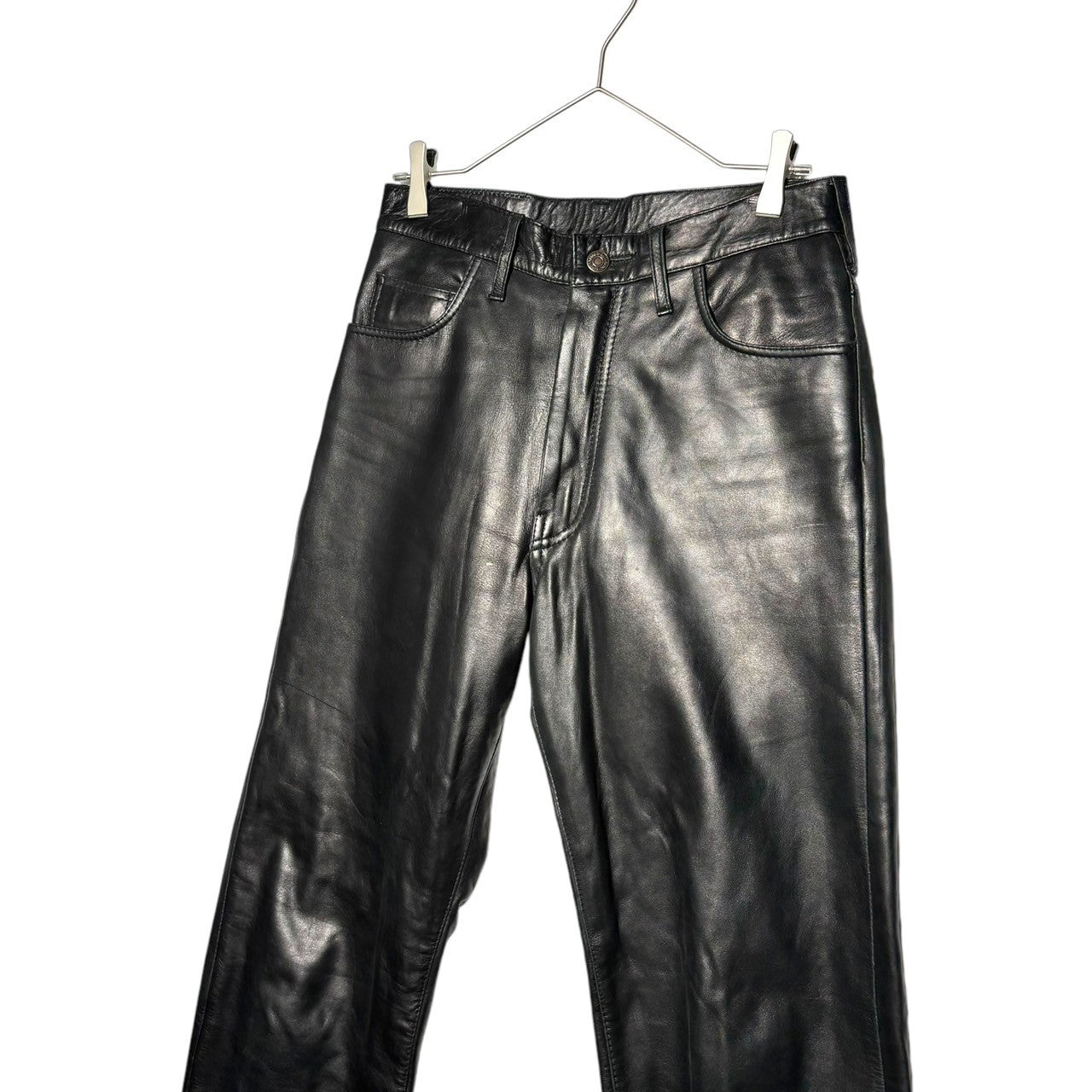 Aero(エアロ) Leather biker pants レザー バイカー パンツ 28 ブラック