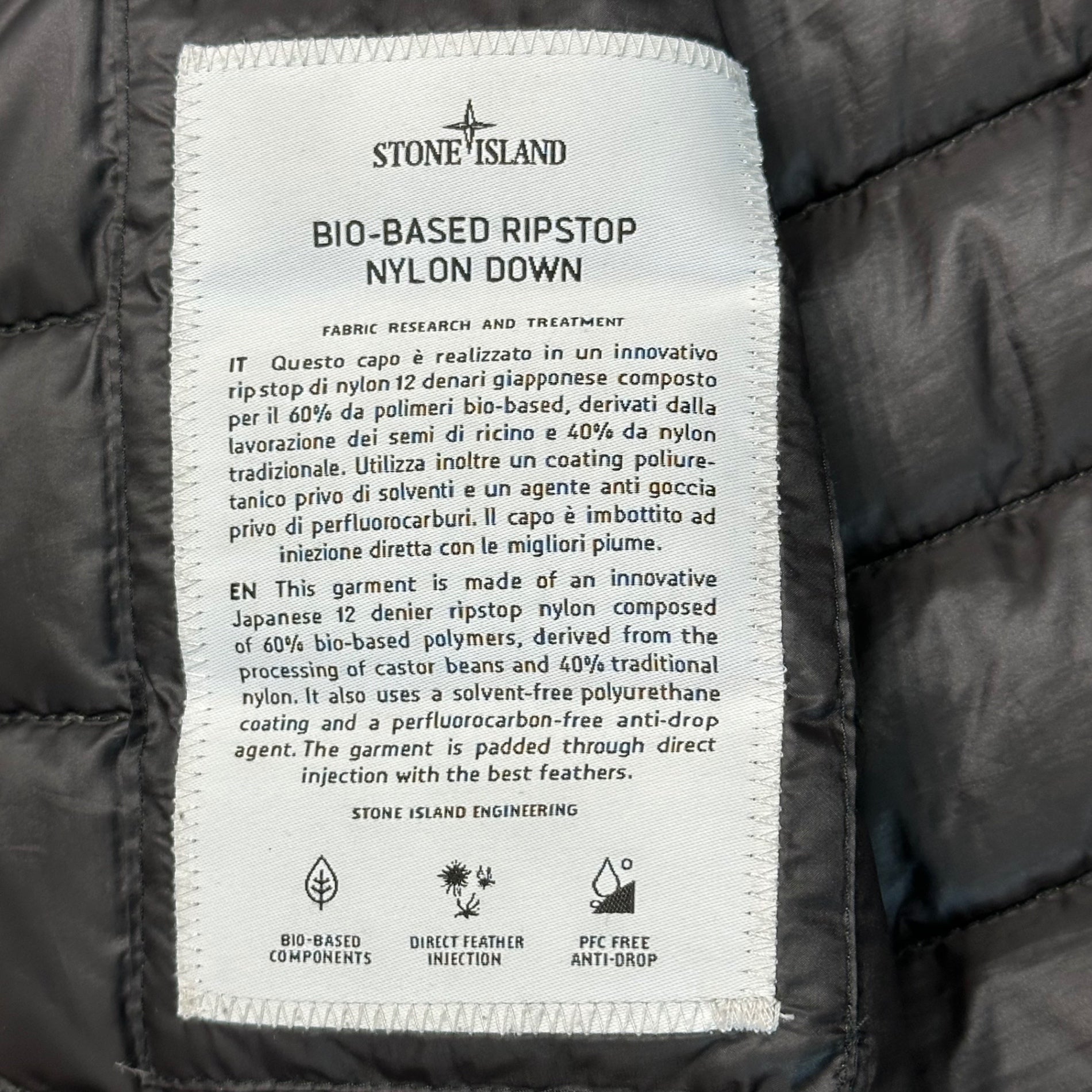 STONE ISLAND(ストーンアイランド) 22SS BIO-BASED RIPSTOP NYLON DOWN バイオベース リップ ストップ ナイロン ダウン ベスト 7615G0224 XXL グリーン