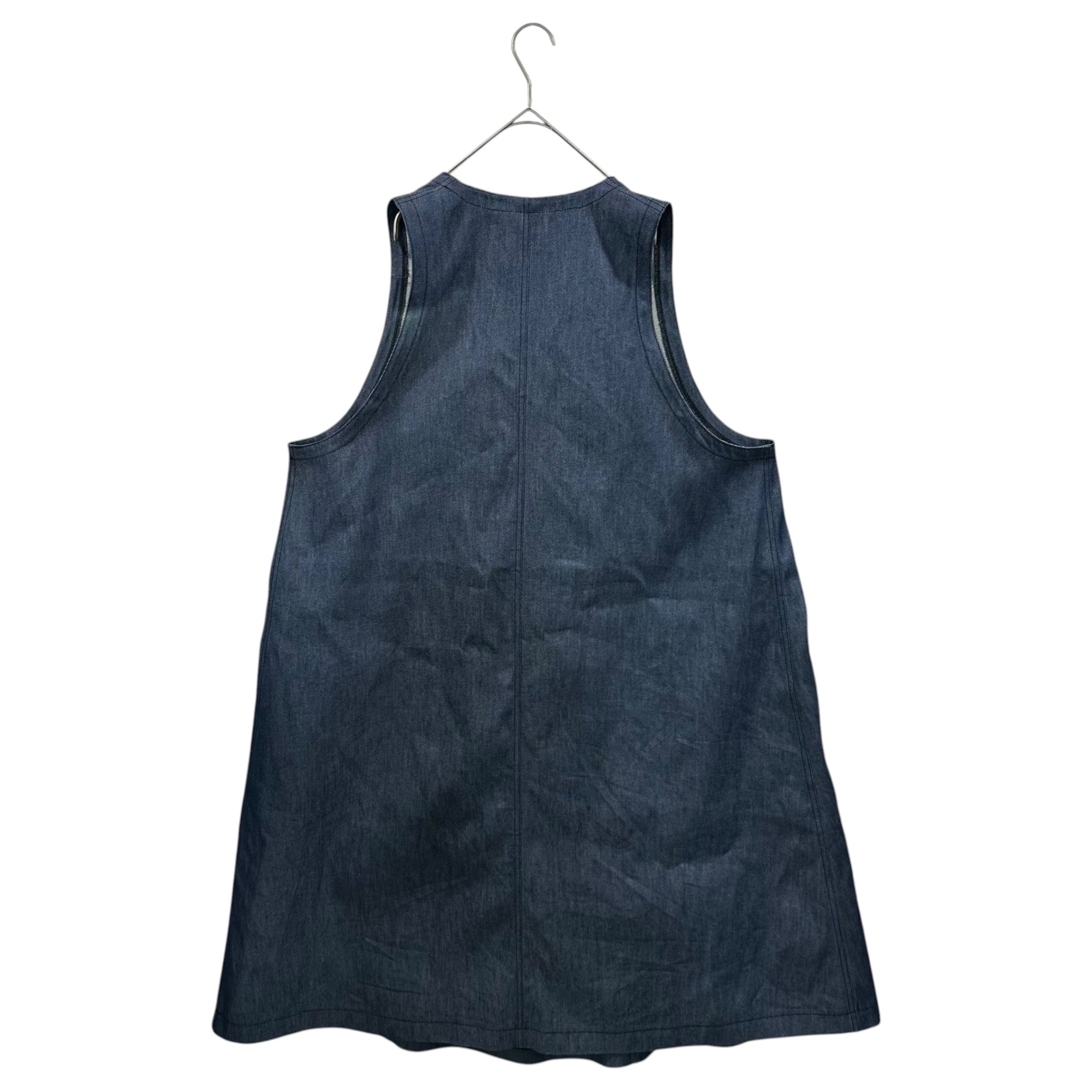 BLACK COMME des GARCONS(ブラックコムデギャルソン) 2026SS Sleeveless denim dress ノースリーブ デニム ワンピース 1Q-A007 XS インディゴ AD2025