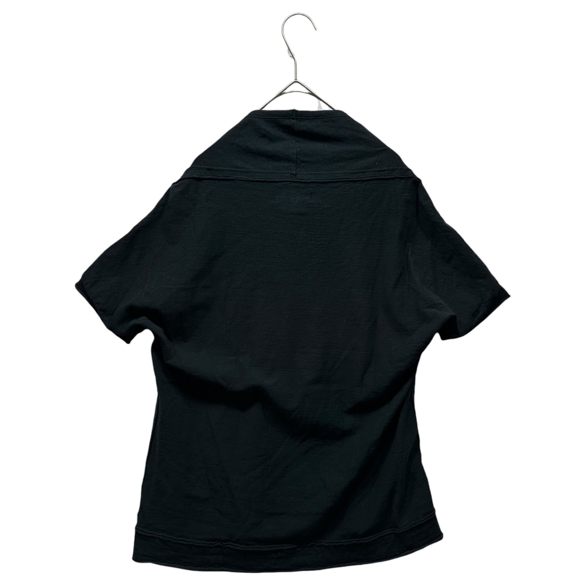 Y's(ワイズ) Modified short-sleeved cotton top 変形 半袖 コットン カットソー YS-T64-554 3(L程度) ブラック