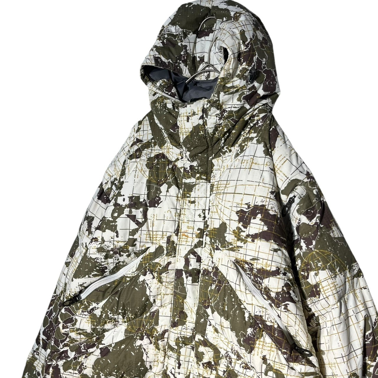 OAKLEY(オークリー) 00's digital camo attack ski jacket デジタル カモ 中綿 スキー ジャケット L ホワイト×カーキ Y2K