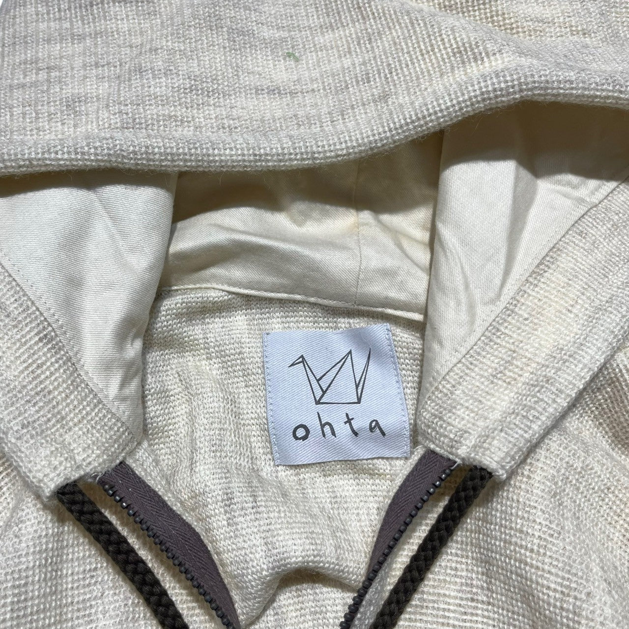 ohta(オオタ) 14AW RUSSEL TEWWD PARKA ラッセルツイード パーカー 14AW-JM-02D SIZE MS アイボリー×グレー