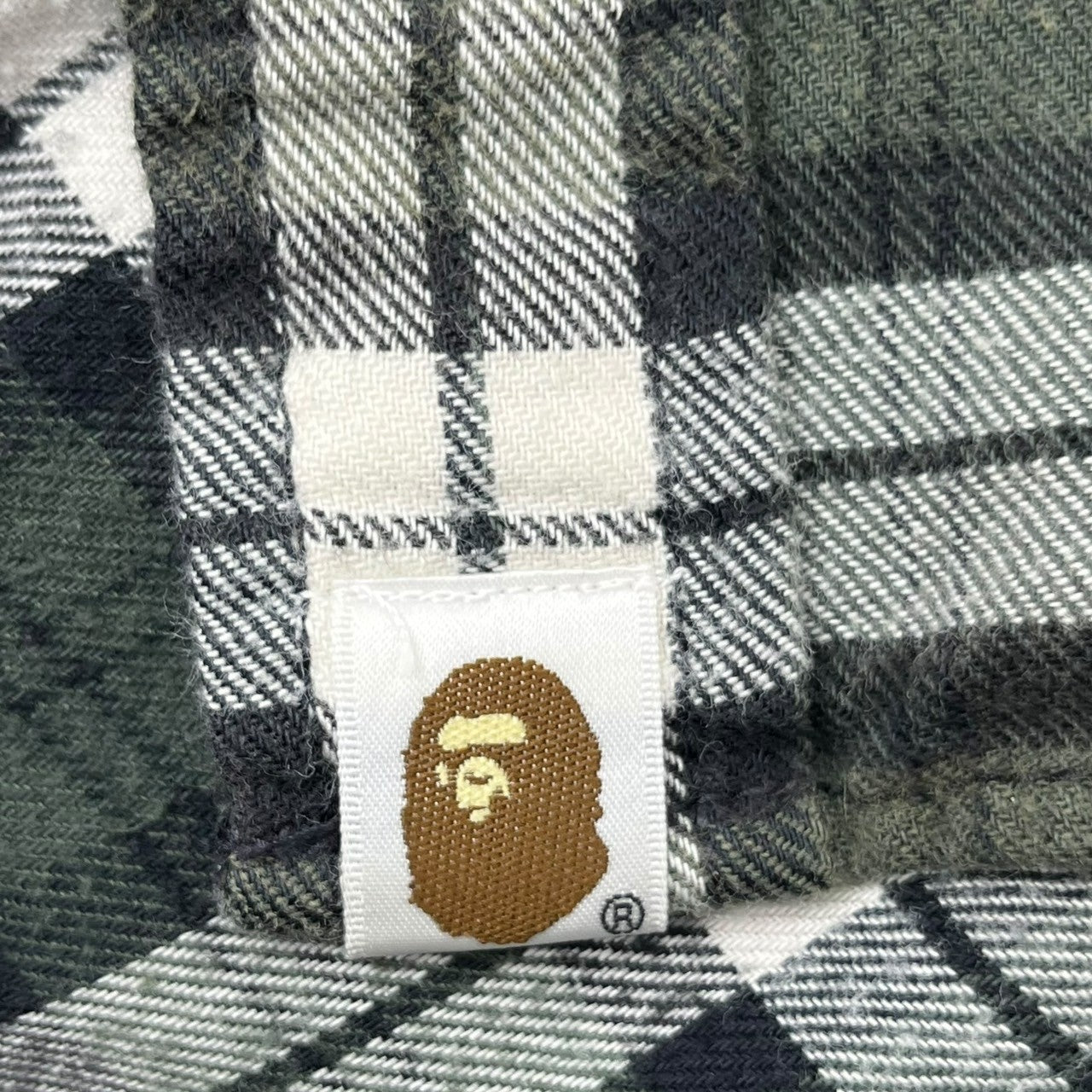 A BATHING APE(アベイシングエイプ) 00's Tartan check flannel shirt タータンチェック フランネル シャツ L グリーン×ホワイト