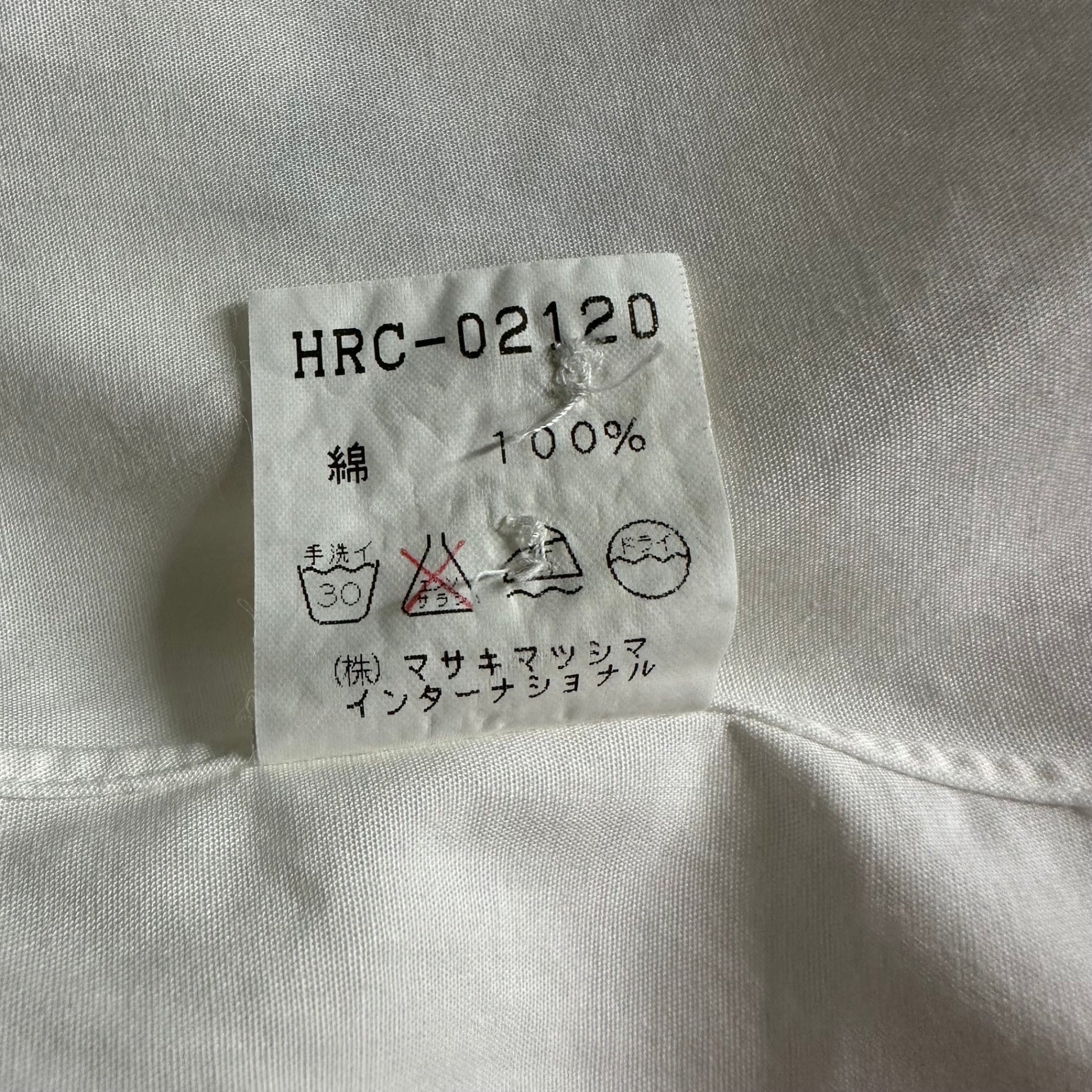 MASAKI MATSUSHIMA HOMME(マサキマツシマオム) 00's Cotton Italian collar cuff shirt コットン イタリアン カラー カフス シャツ HRC-02120 3(L程度) ホワイト 長袖