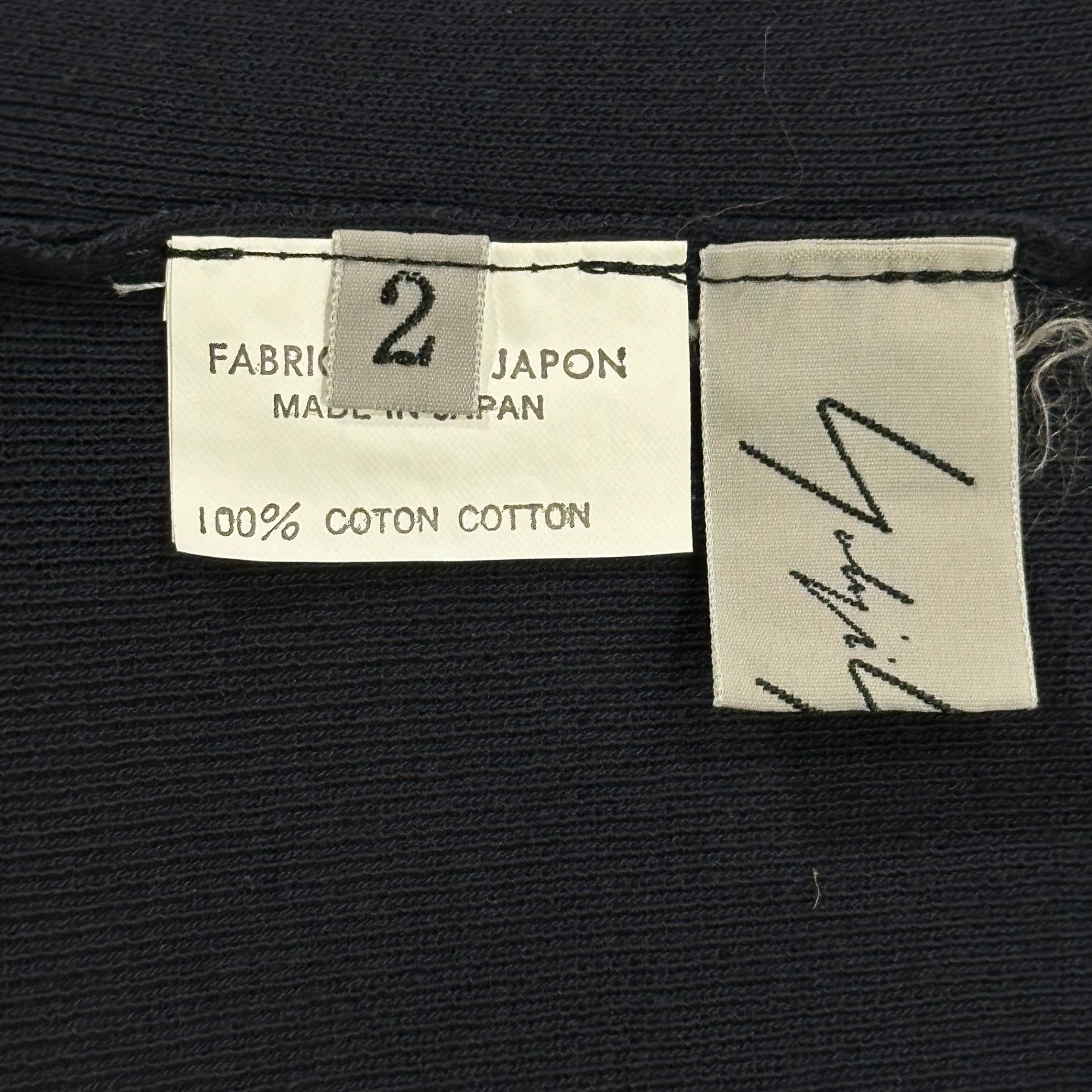 YOHJI YAMAMOTO(ヨウジヤマモト) Cotton High-Gauge Knit Turtleneck S/S Dress コットン ハイゲージ ニット タートルネック 半袖 ワンピース 2 ネイビー