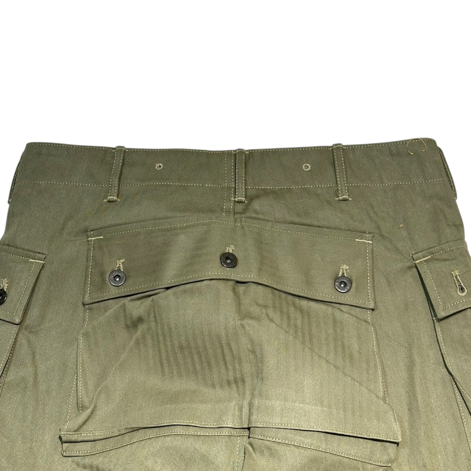RRL(ダブルアールエル) Herringbone Military Cargo Pants ヘリンボーン ミリタリー カーゴ パンツ RN41381 34 セージグリーン