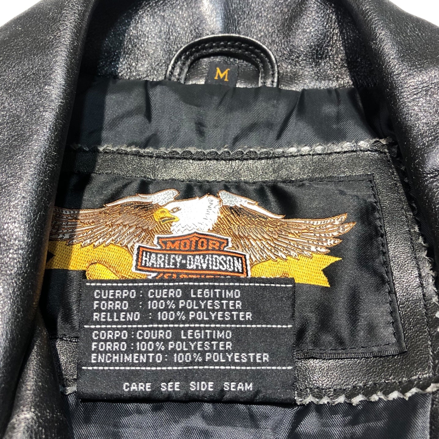 HARLEY DAVIDSON(ハーレーダビッドソン) back logo double rider jacket バックロゴ ライダース ジャケット M ブラック