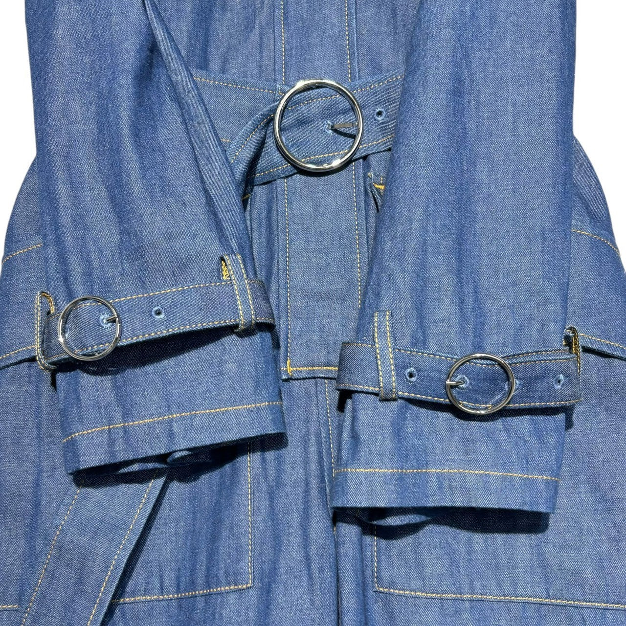 MAISON MARGIELA1(メゾンマルジェラ) 20SS Denim belted jumpsuit デニム ベルテッド ジャンプスーツ S51FP0082 40(L程度) インディゴ つなぎ オールインワン