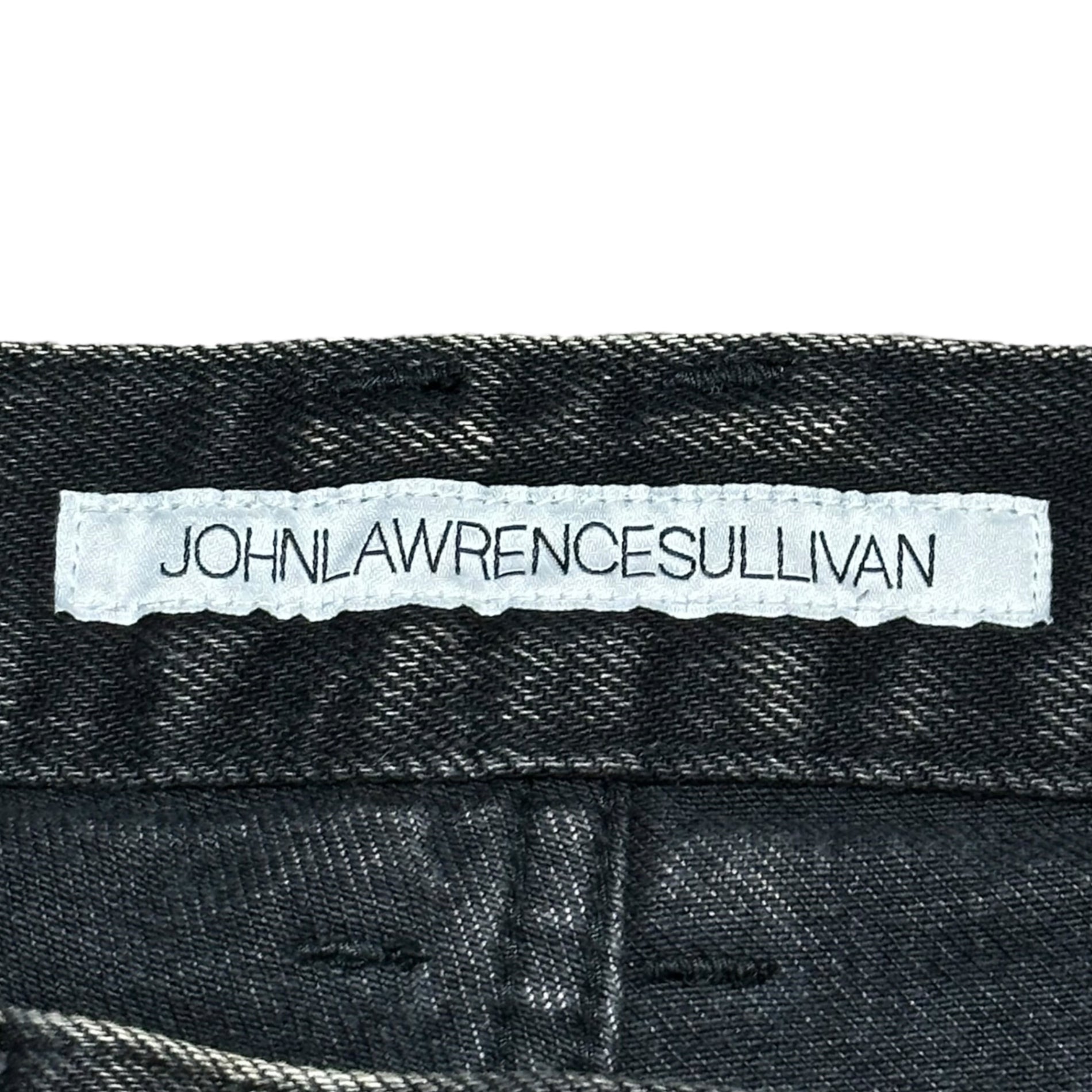 JOHN LAWRENCE SULLIVAN(ジョンローレンスサリバン) 20SS BLEACHED DENIM ZIPPED PANTS ブリーチド デニム ジッパード パンツ 2A008-0320-15 46 ブラック ジップ