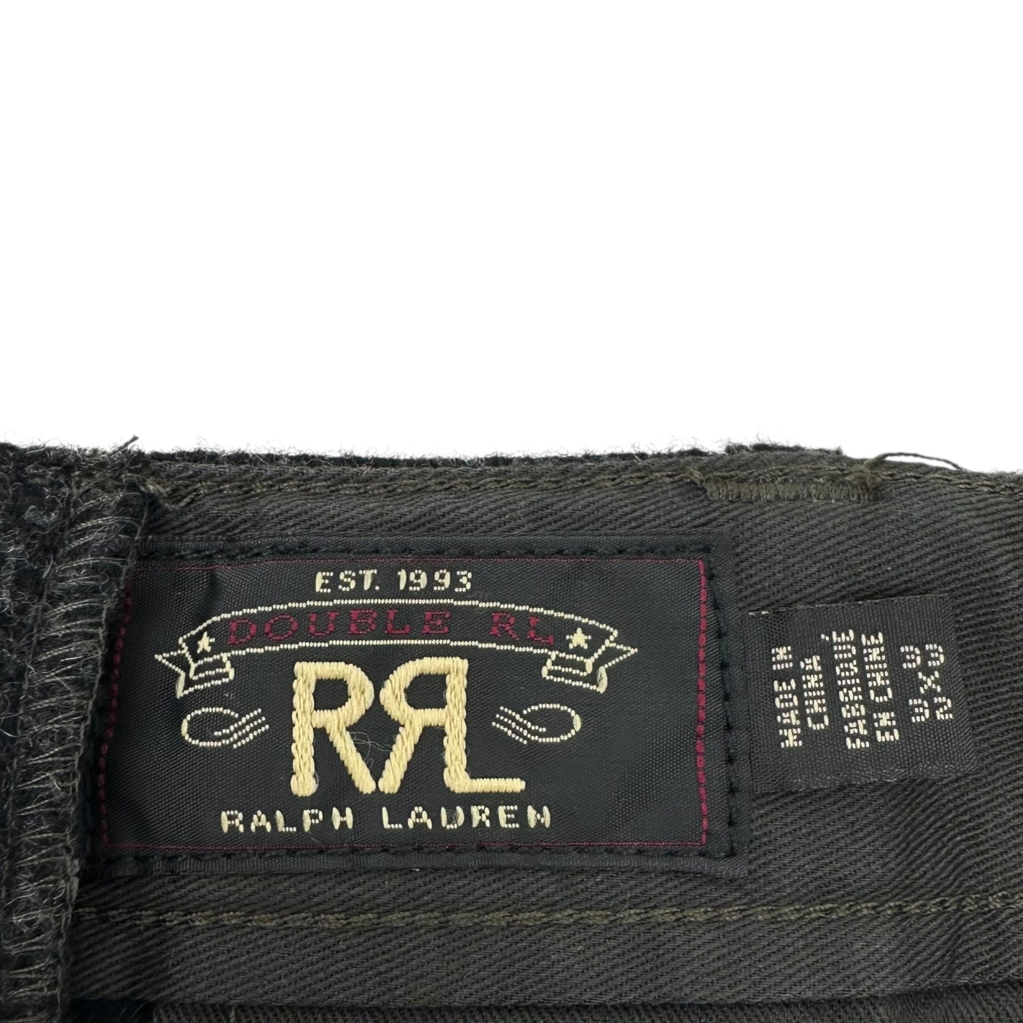 RRL(ダブルアールエル) Vintage-Washed Patchwork Wool Pants ヴィンテージ加工 パッチワーク ウール パンツ 32 チャコールグレー