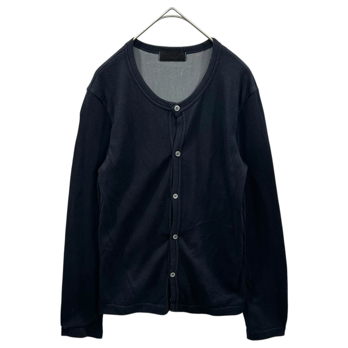 robe de chambre COMME des GARCONS(ローブドシャンブルコムデギャルソン) 1990's Sheer-Lined Basic Cardigan 裏地シアー ベーシックカーディガン RT-100460 FREE ネイビー AD1996