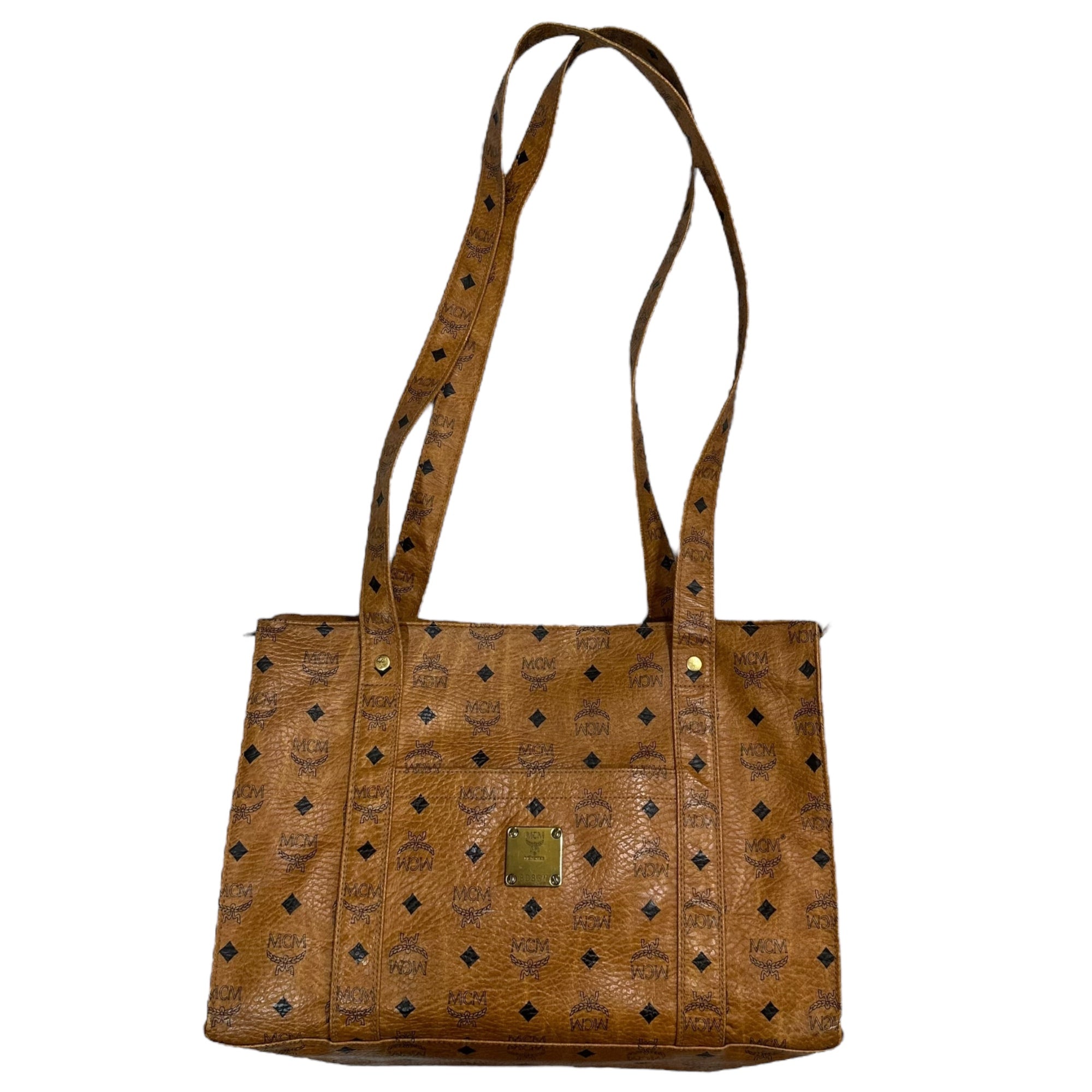 MCM(エムシーエム) Visetos Monogram Tote Bag ヴィセトス モノグラム トート バッグ 8083M ブラウン ririジップ使用