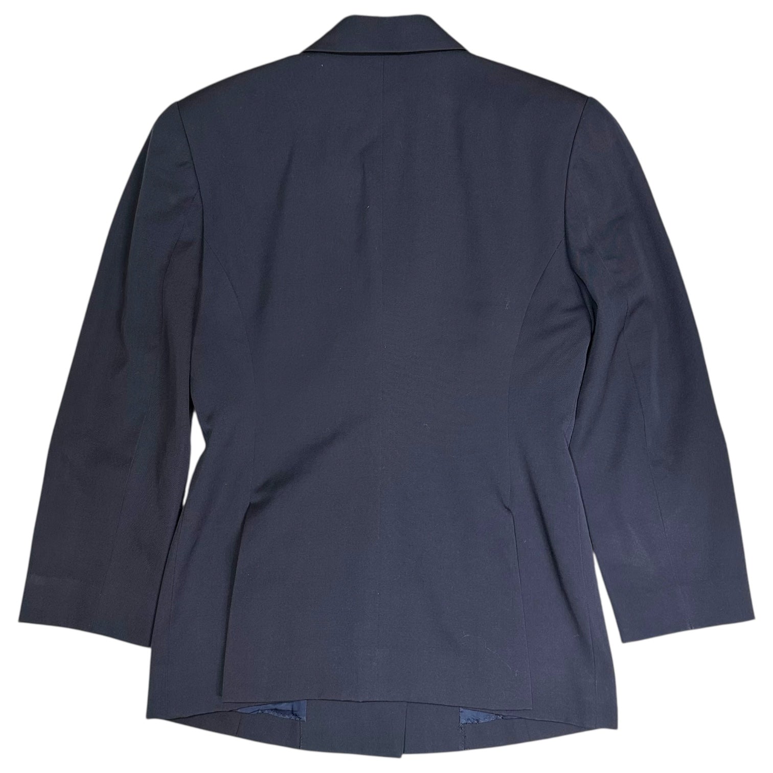 i.s. ISSEY MIYAKE(アイエス イッセイミヤケ) 91AW Buckle Design Button Tailored Jacket Set バックル デザイン ボタン テーラード ジャケット セットアップ IS13-FD023 M ネイビー 90's 90年代 ヴィンテージ スカート