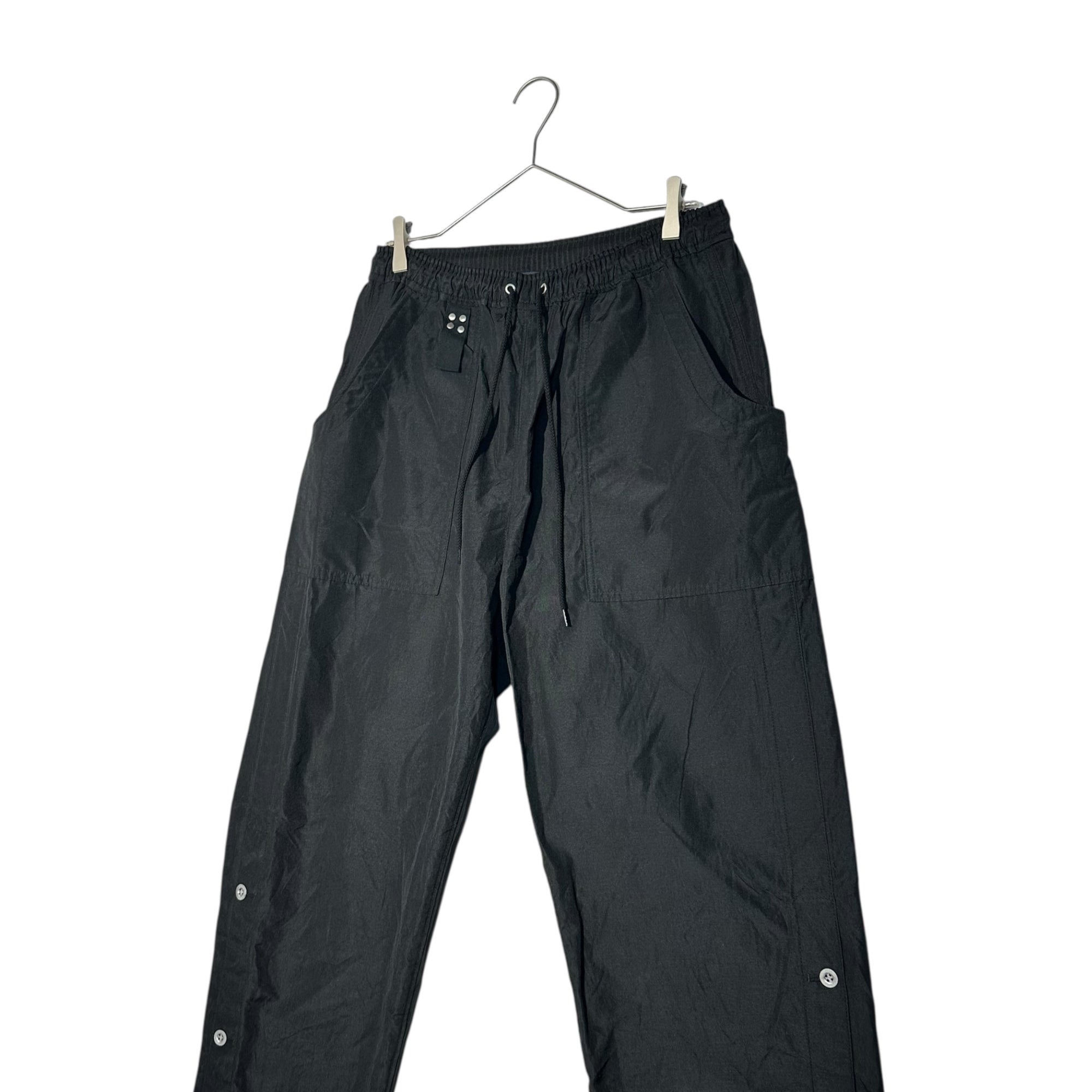 COMME des GARCONS HOMME(コムデギャルソンオム) 25SS Wool Linen side button Baker Trousers Pants ウール リネン サイドボタン ベイカー トラウザー パンツ HO-P009 M ブラック AD2024