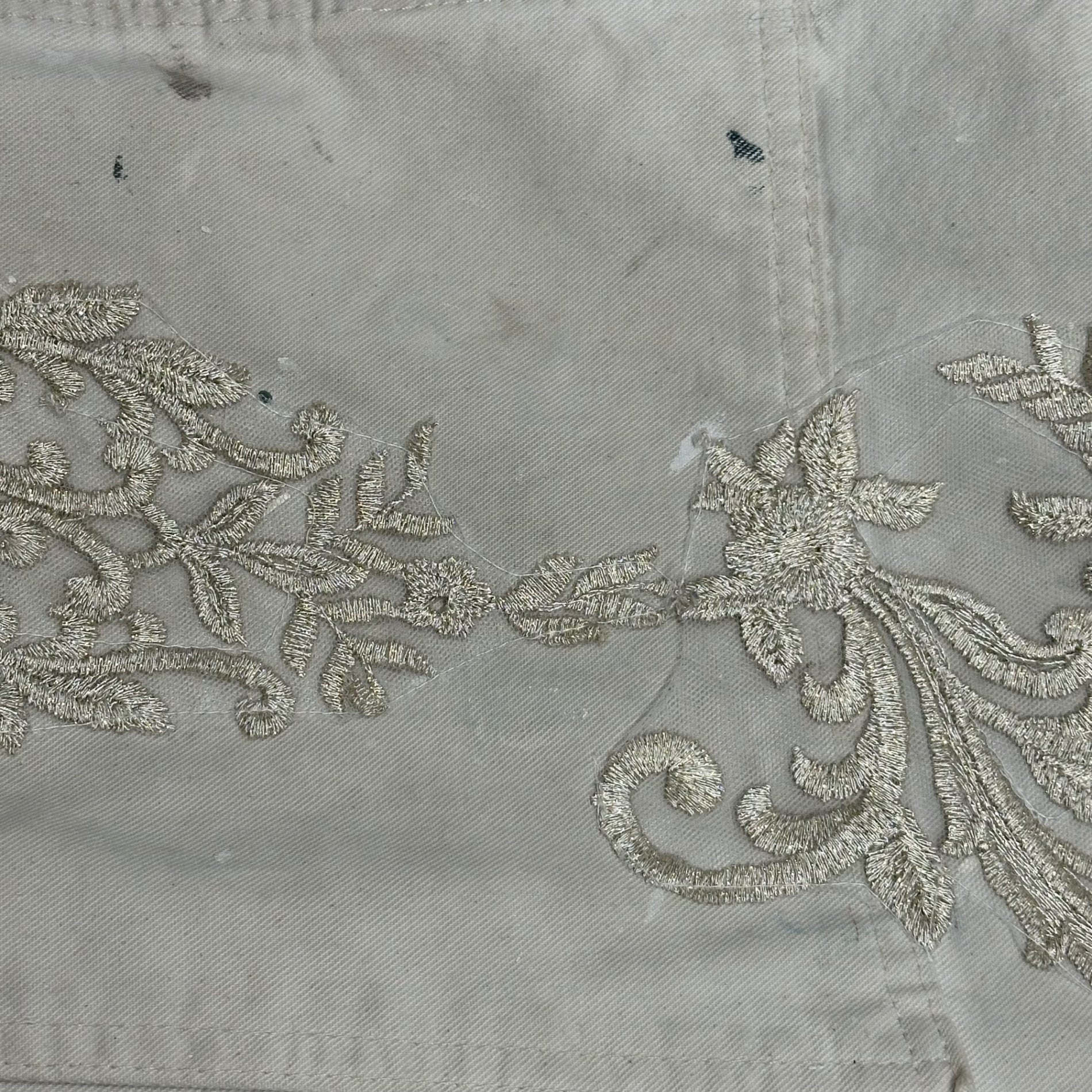 Innocence NYC(イノセンス) PAINT PAINTER PANTS ペイント ペインター パンツ 33 ホワイト 刺繍