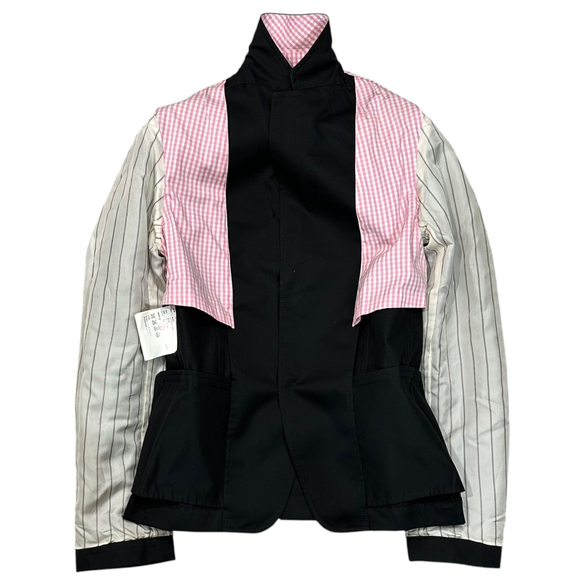 JUNYA WATANABE COMME des GARCONS(ジュンヤワタナベコムデギャルソン) 2008SS Co/Po 2B Blazer コットン ポリエステル ブレザー JA-J024 SS ブラック AD2007 テーラード ジャケット
