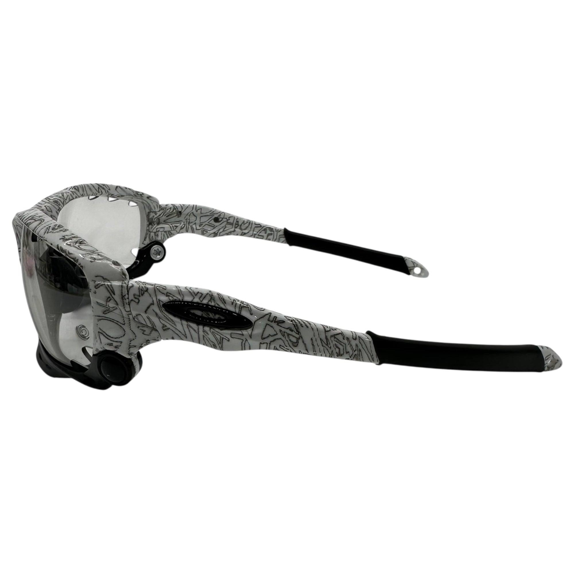 OAKLEY(オークリー) RACING JACKET White Black Ghost Text レーシング ジャケット サングラス ホワイト×ブラック USA製