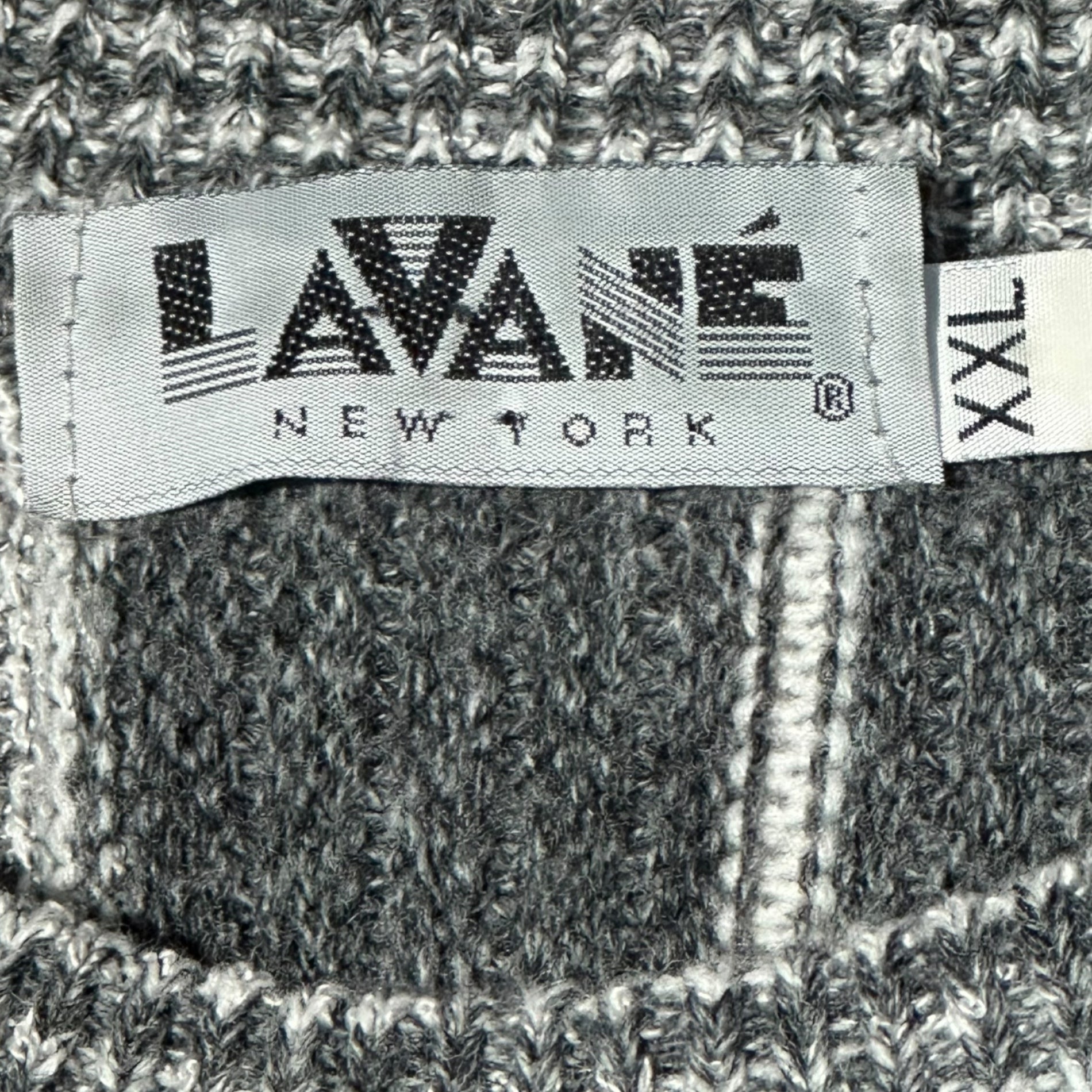 LAVANE(ラヴァーン) 90's 3D knit クルーネック ニット XXL グレー 90年代