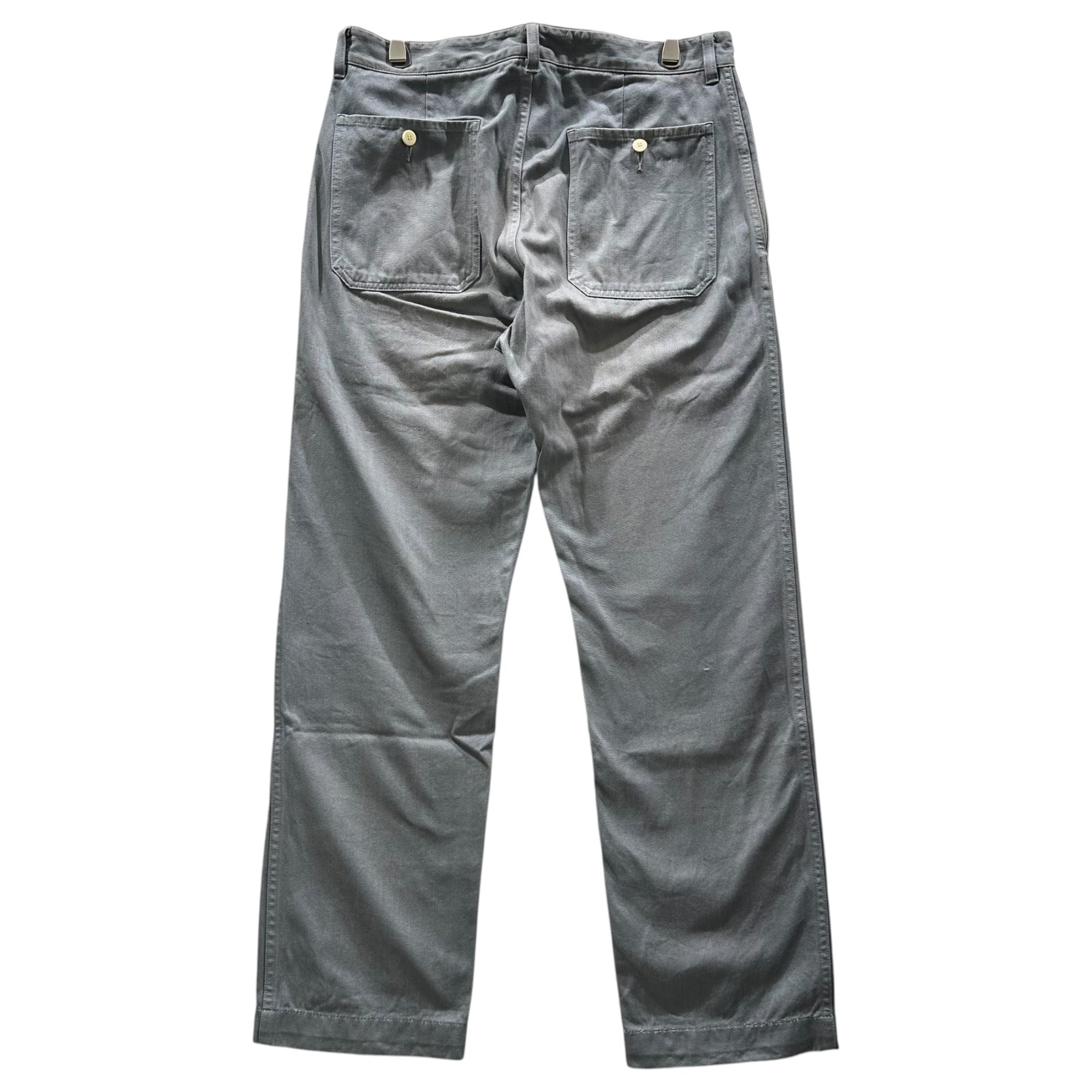 VISVIM(ビズビム/ヴィズヴィム) 2017SS Hook-Button Herringbone Straight Chino Pants フック ボタン ヘリンボーン ストレート チノ パンツ 0117205008009 2 グレー