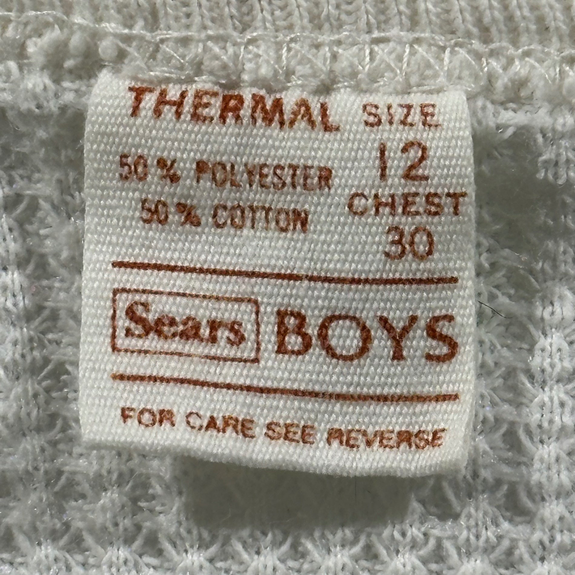 VINTAGE(ヴィンテージ) 90’ US vintage thermal cut and sew サーマルカットソー S~M程度/前身頃に若干のシミ有 ホワイト