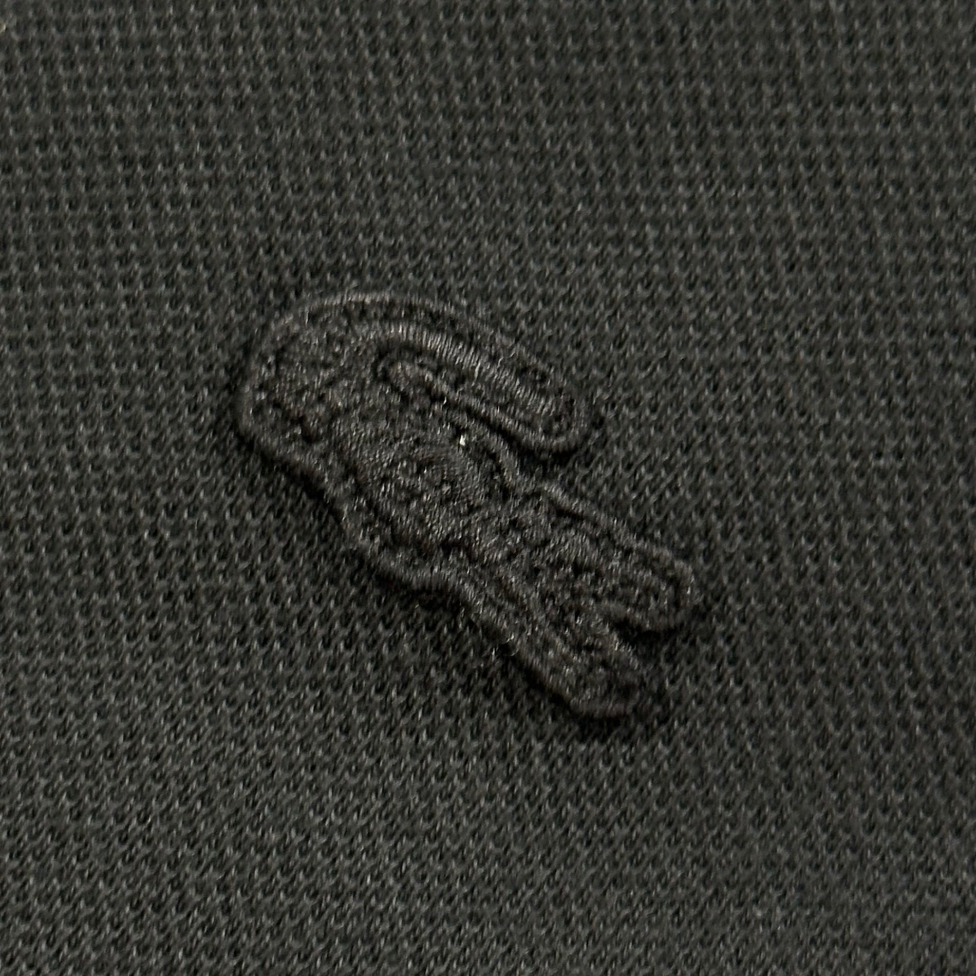 COMME des GARCONS JUNYA WATANABE MAN × LACOSTE(コムデギャルソンジュンヤワタナベマン × ラコステ) 2006SS Dye-Sublimated White-Stitched Polo Shirt 製品染め ホワイトステッチ ポロシャツ WQ-T012 S ブラック×ホワイト AD2005