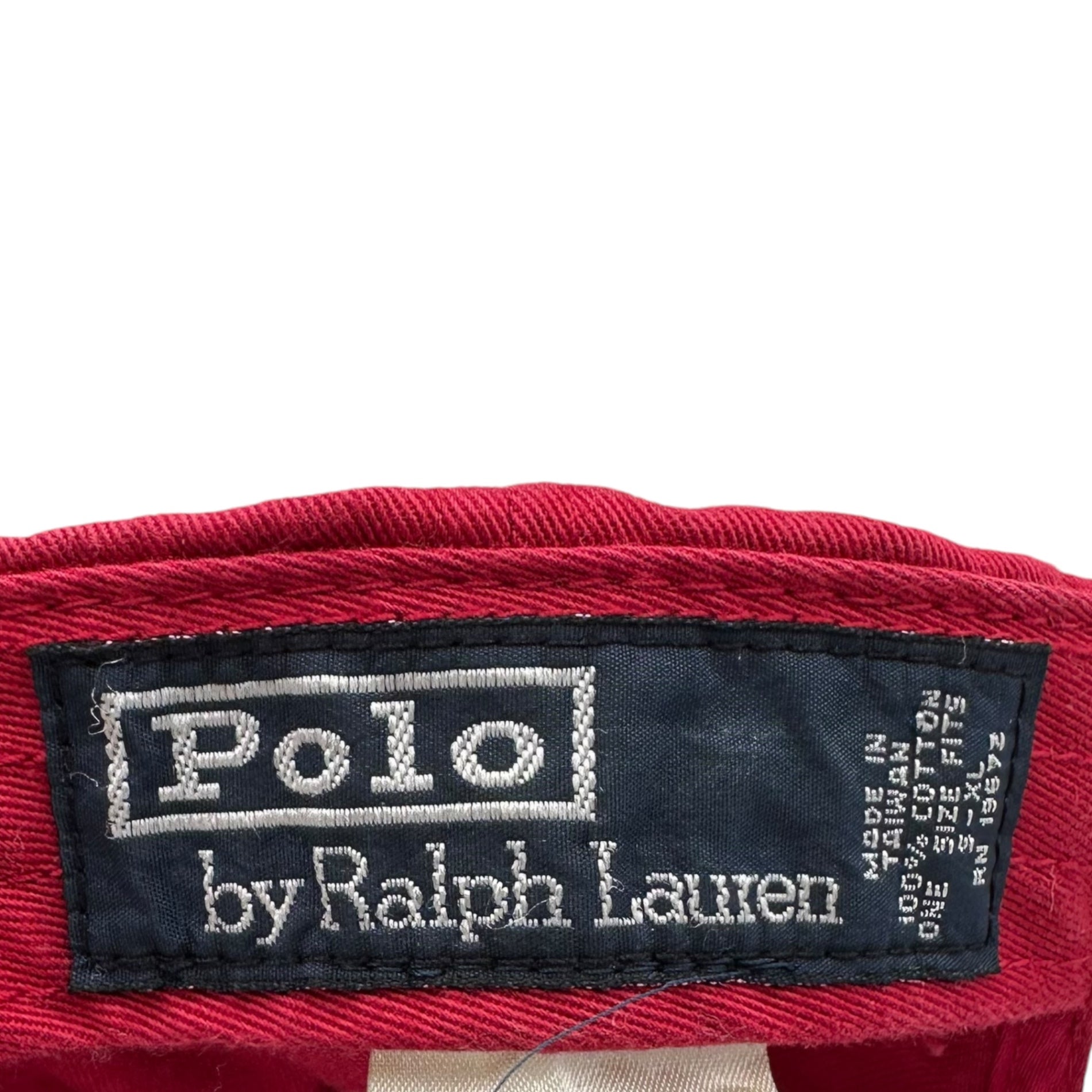 POLO RALPH LAUREN(ポロラルフローレン) 90's~00's Logo Patch Cap ロゴ ワッペン キャップ レッド×ブルー 90年代～00年代 ヴィンテージ